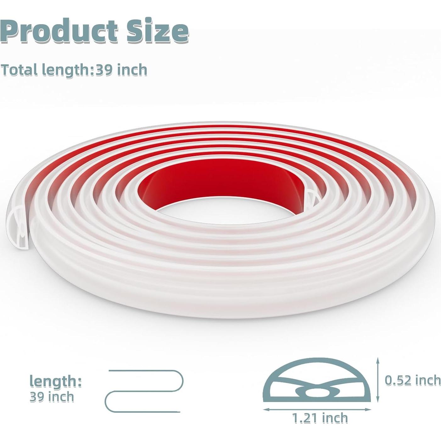 Umbral de Ducha 1.32 cm x 3.07 cm Silicona Transparente Conwang