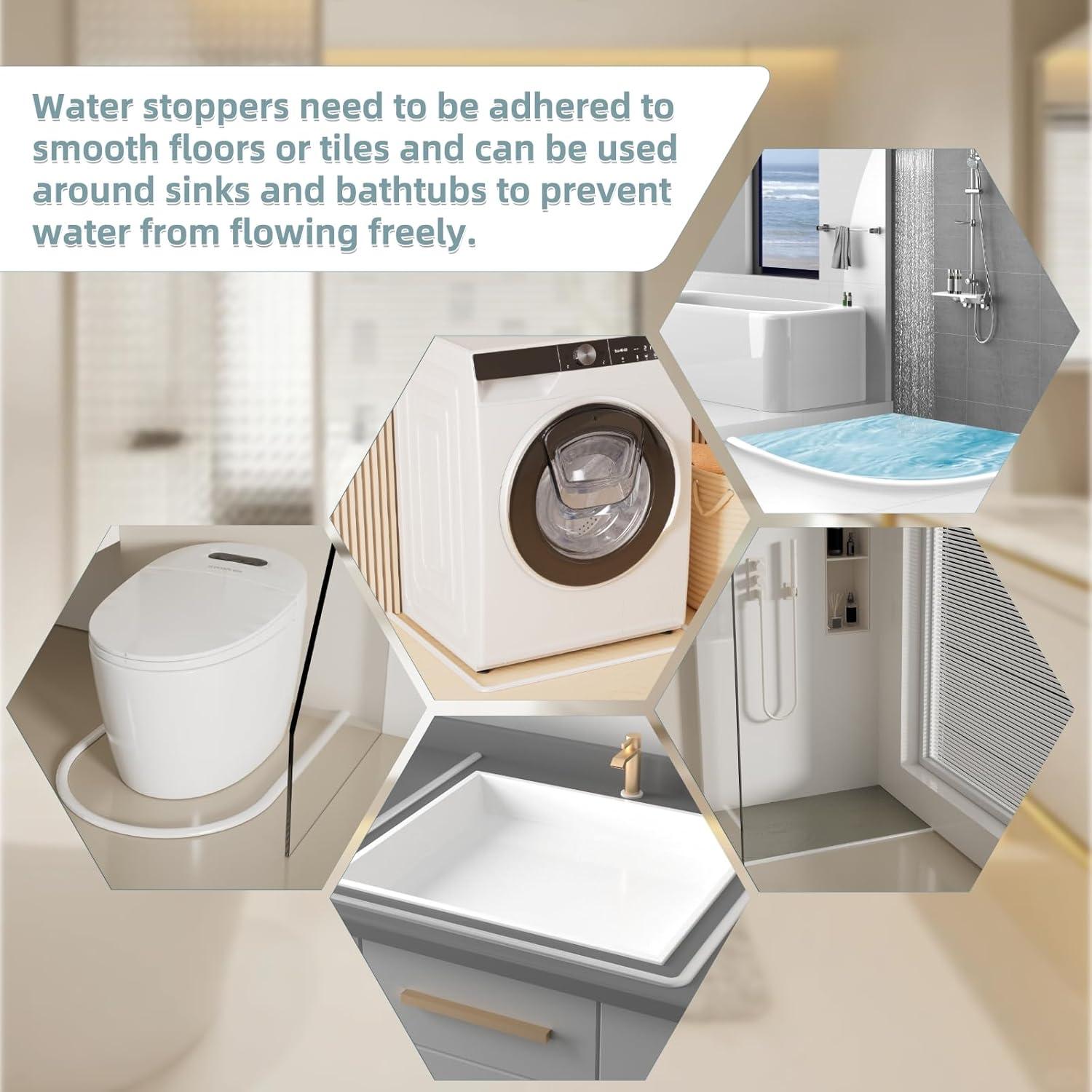 Umbral de Ducha 1.32 cm x 3.07 cm Silicona Transparente Conwang