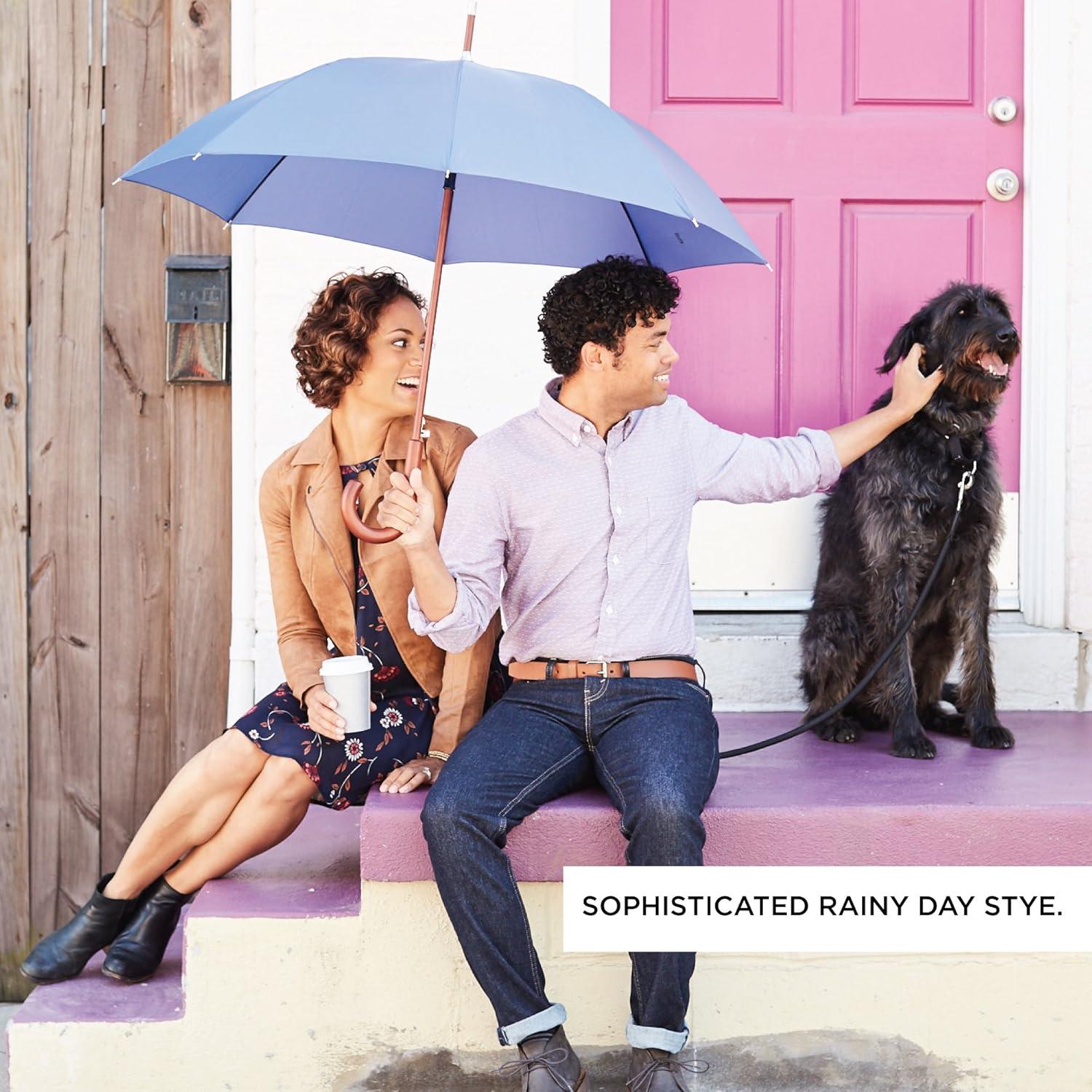 Paraguas Totes Automático Grande Mango de Madera Negro