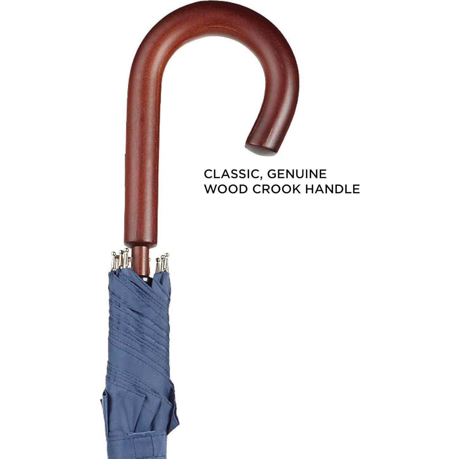 Paraguas Totes Automático Grande Mango de Madera Negro