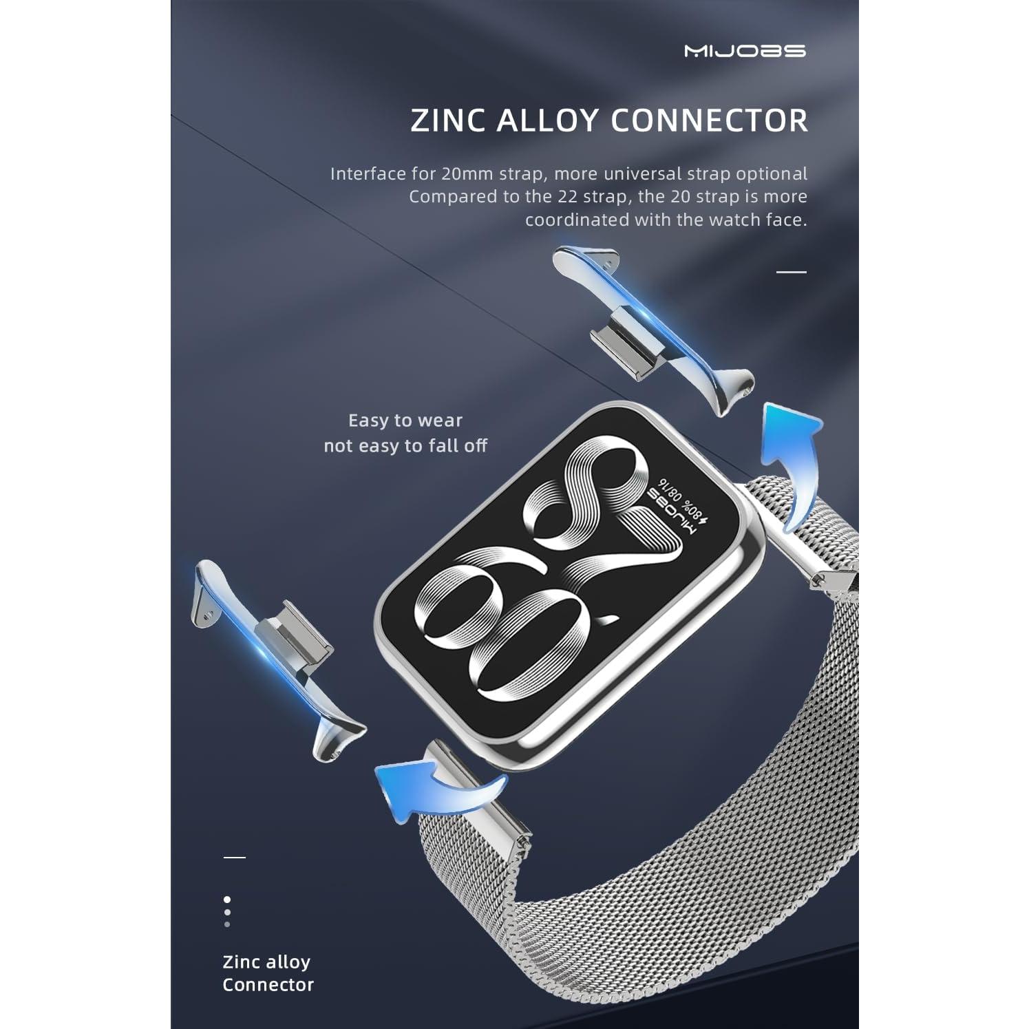 Correa de Metal MIJOBS para Redmi Watch 5/4 y Mi Band 9/8 Pro