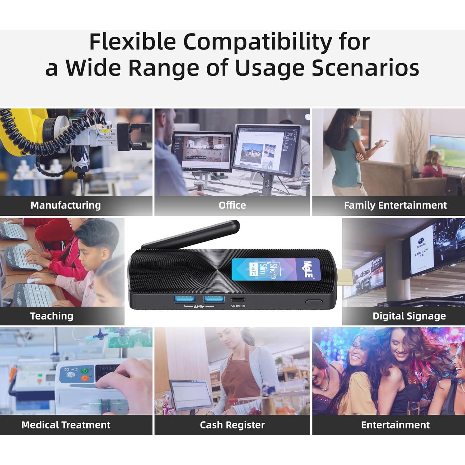 Mini PC Stick MeLE PCG02 Windows 11 N4000 4GB 128GB HDMI