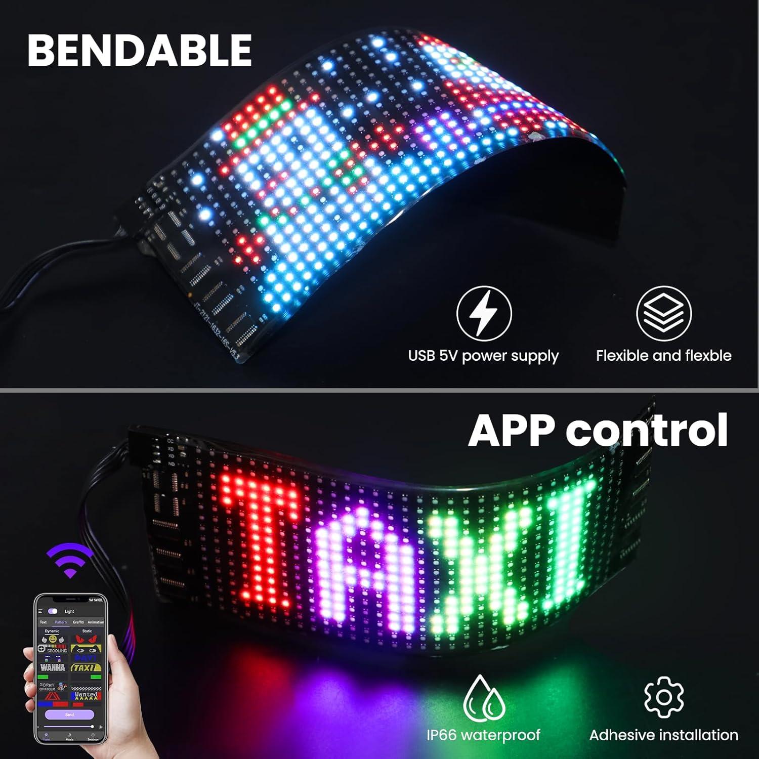 Cartel LED SanLank 17x7 cm Control Bluetooth Multicolor