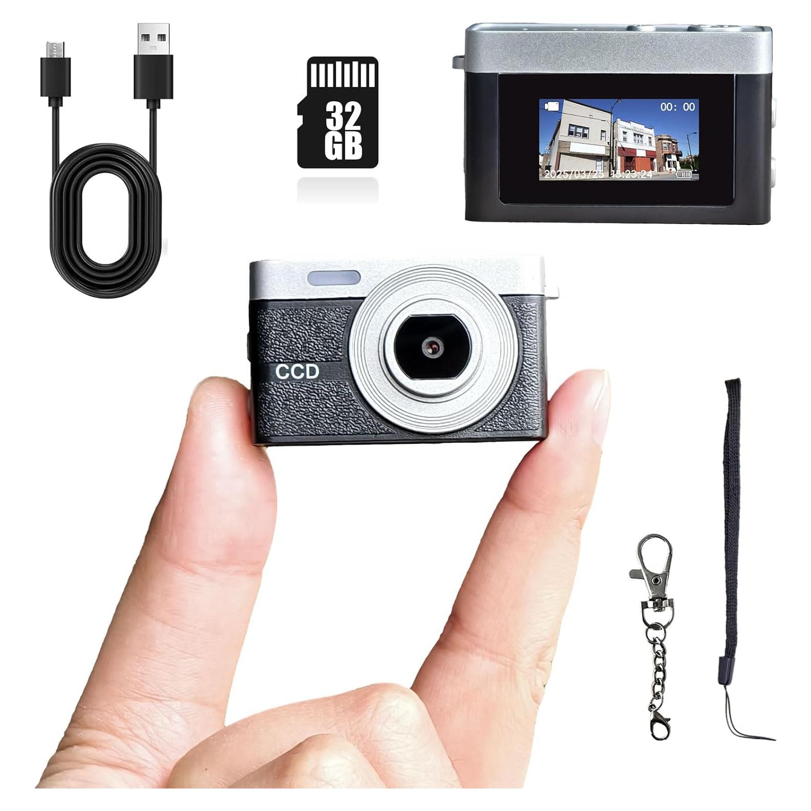 Mini Cámara Digital Retro Sheawasy GLX2 32GB Negra