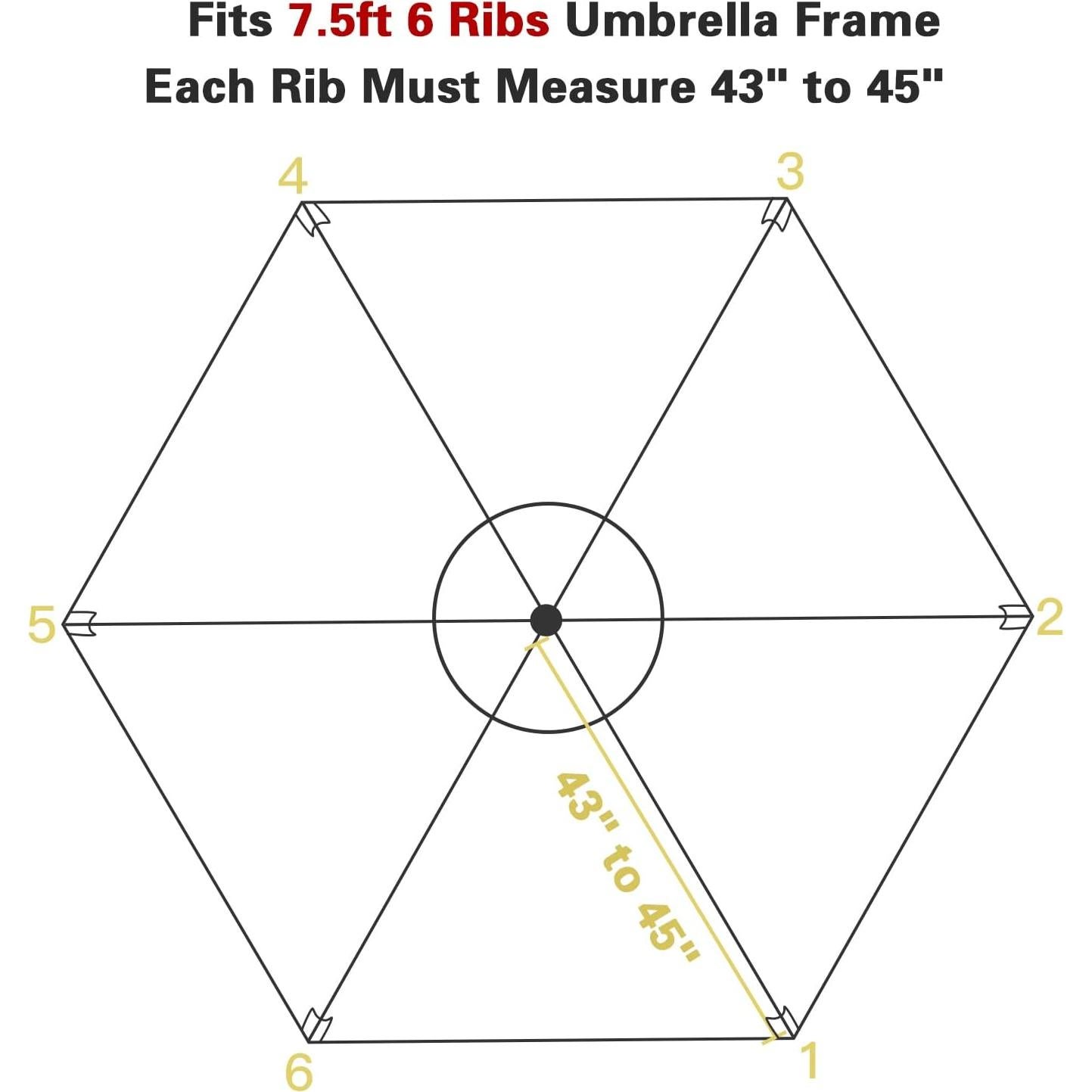 Funda Paraguas Patio Sunnyglade 7.5 pies Verde Oscuro