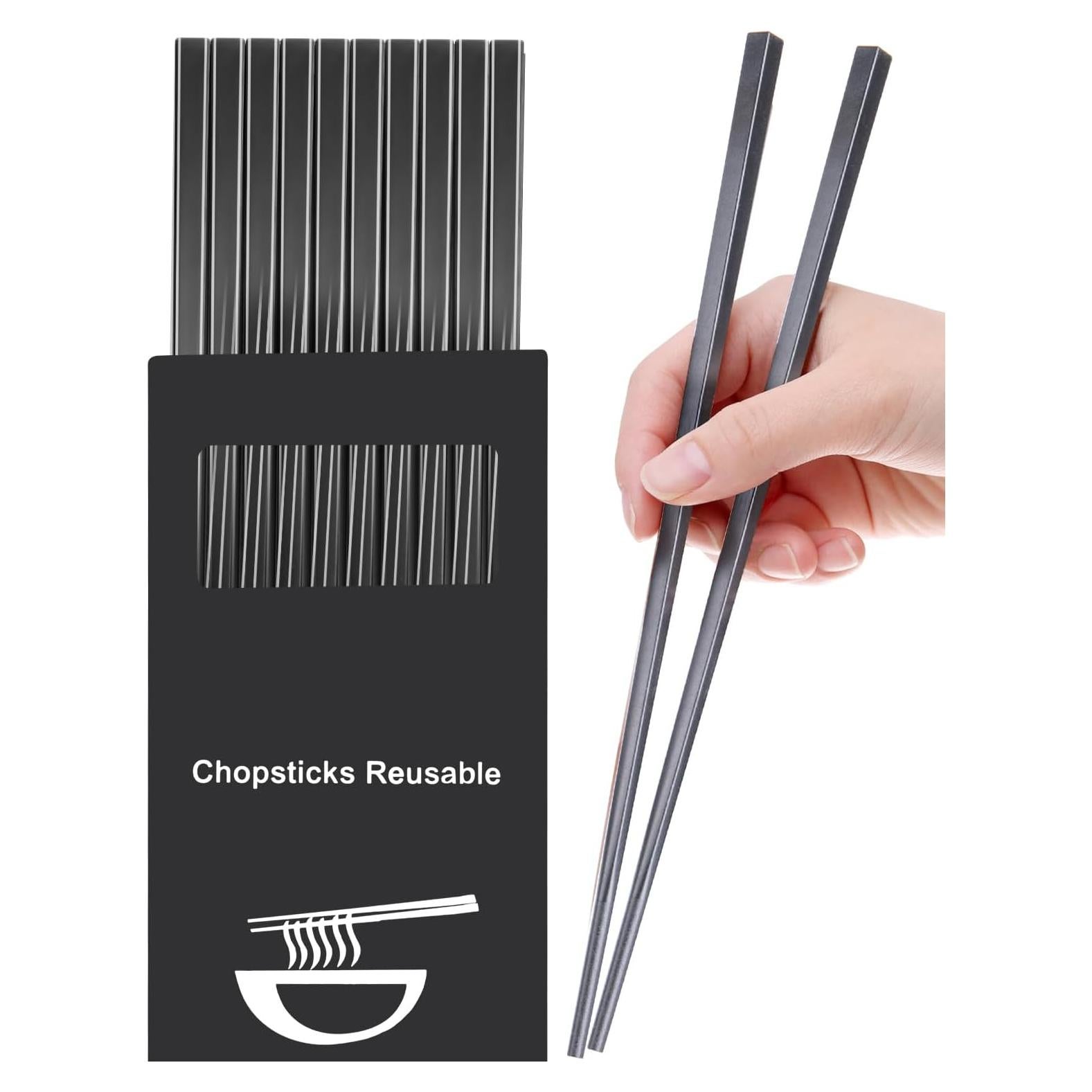 Juego de 5 Palillos Reutilizables de Fibra de Vidrio 24.1 cm