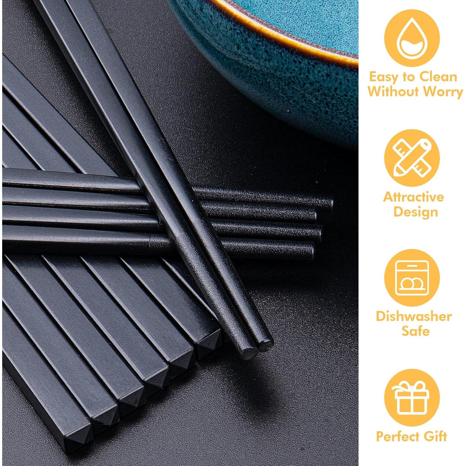 Juego de 5 Palillos Reutilizables de Fibra de Vidrio 24.1 cm