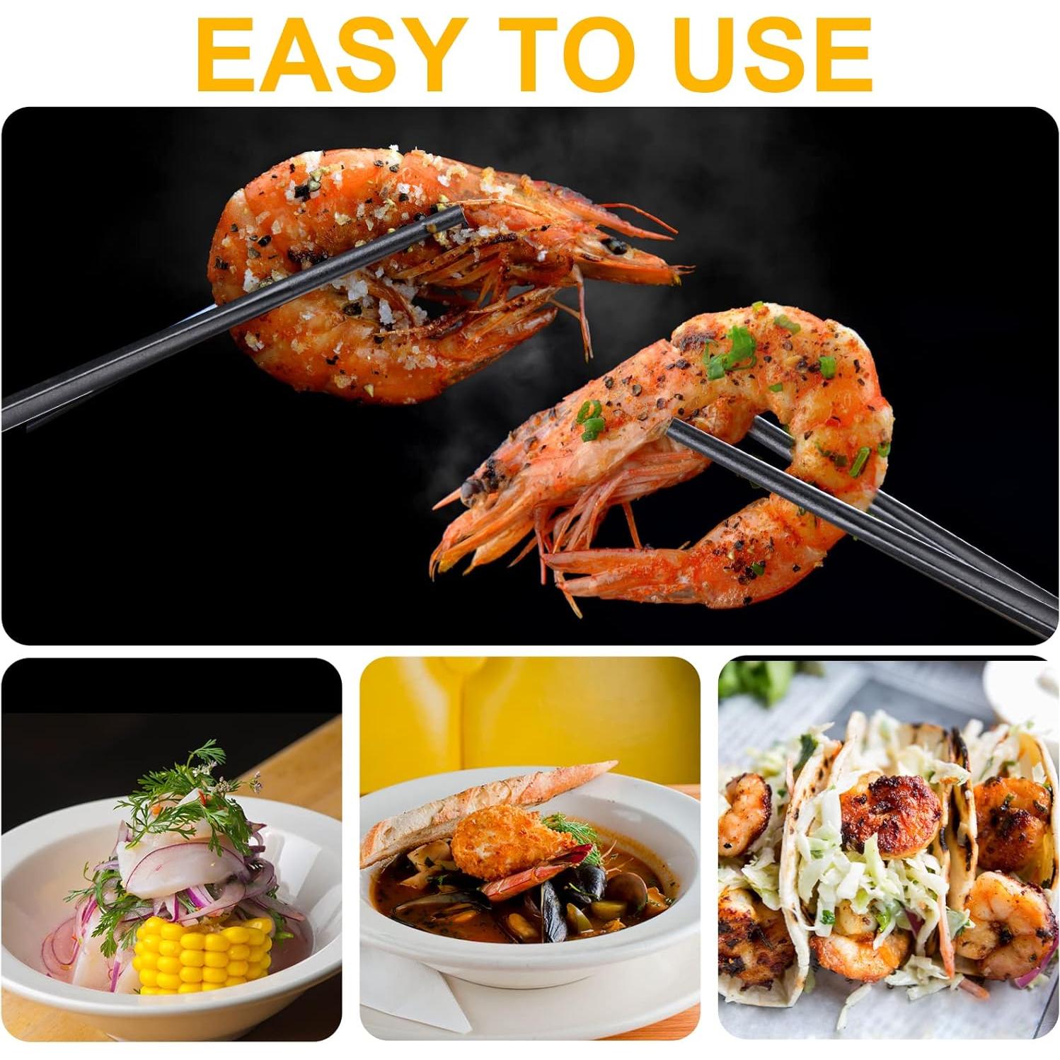 Juego de 5 Palillos Reutilizables de Fibra de Vidrio 24.1 cm