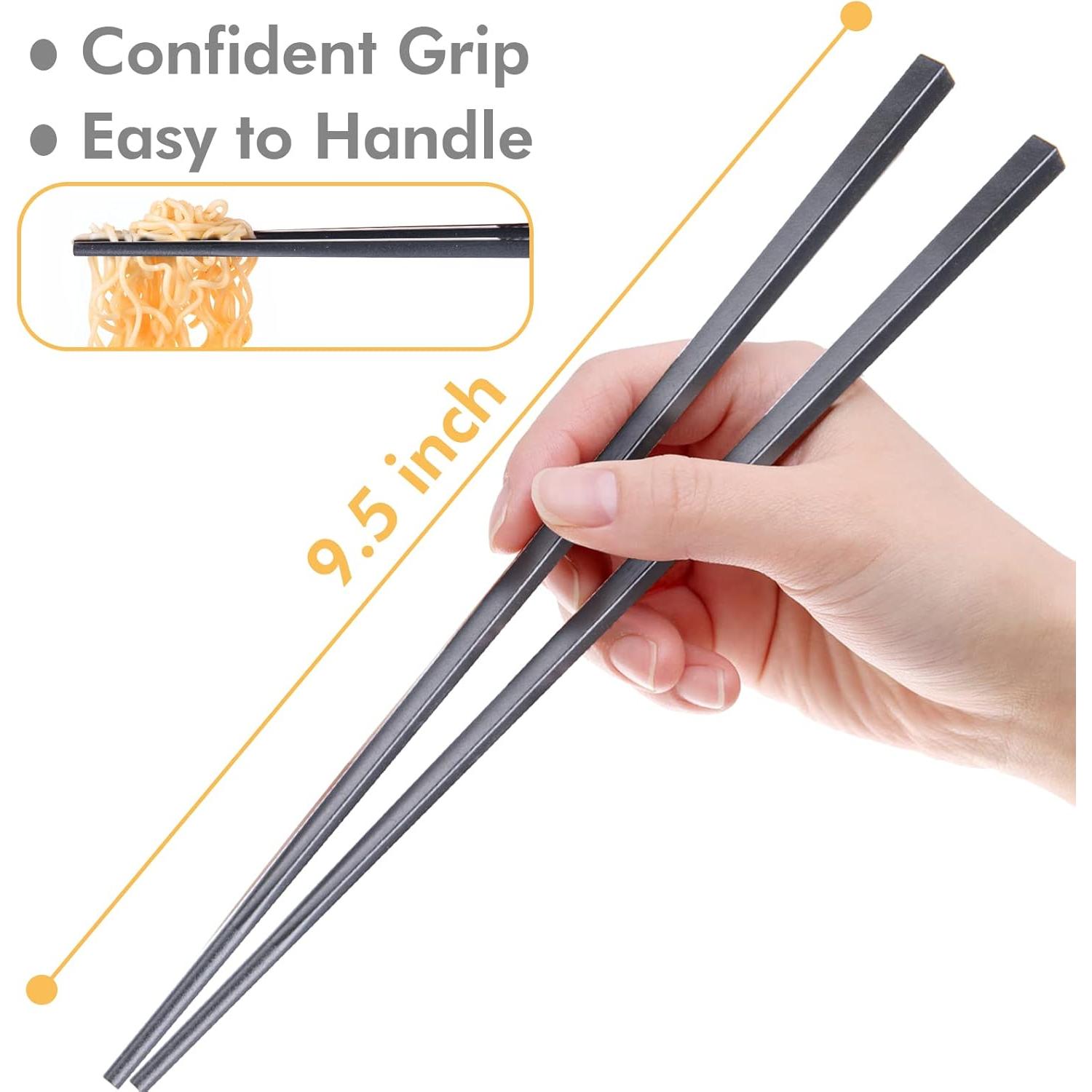 Juego de 5 Palillos Reutilizables de Fibra de Vidrio 24.1 cm