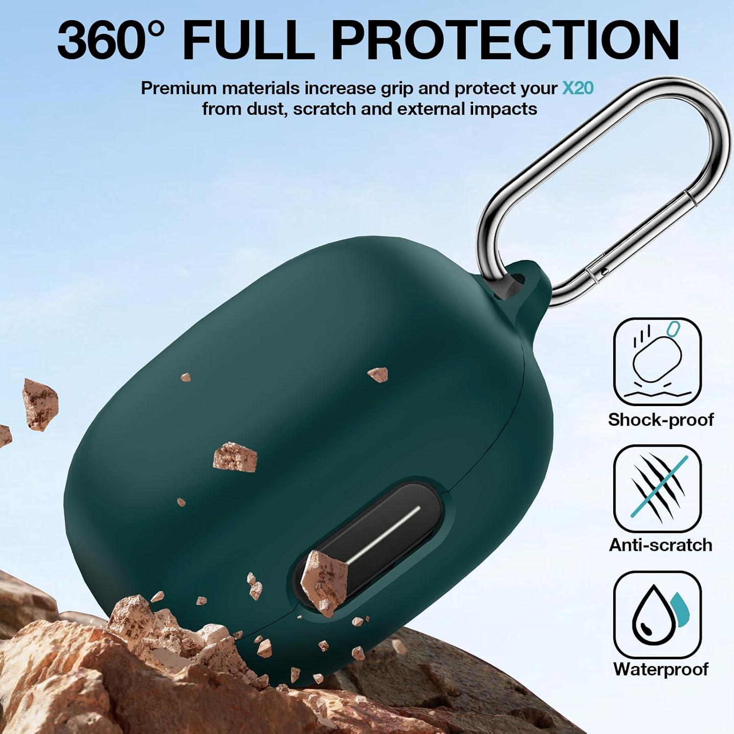 Funda de Silicona LDSXAY para Anker Soundcore Sport X20 Verde