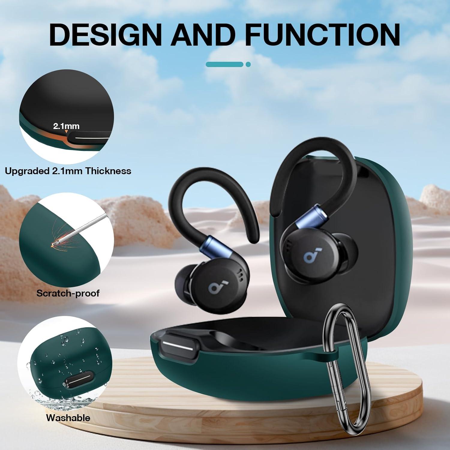 Funda de Silicona LDSXAY para Anker Soundcore Sport X20 Verde