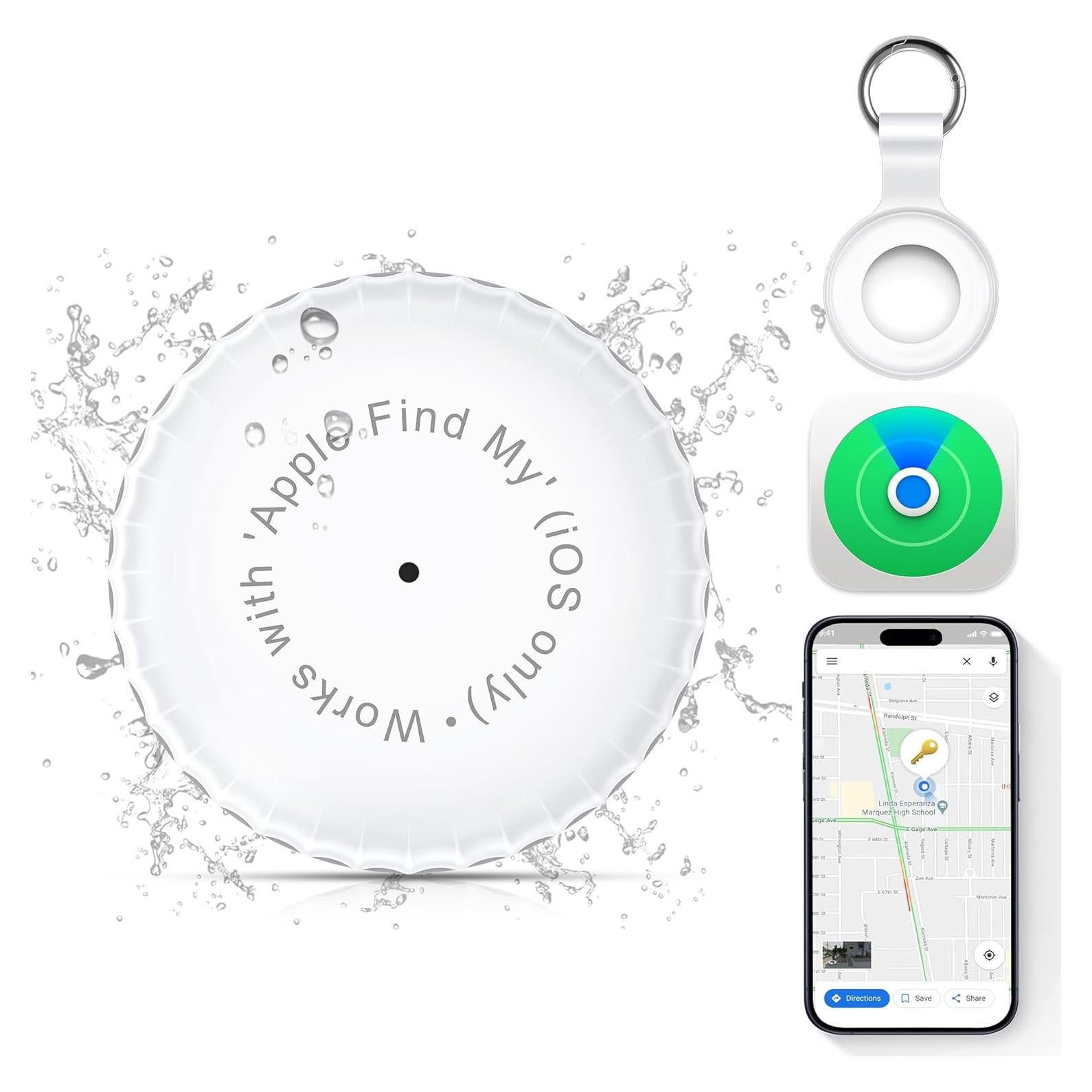 Localizador de Llaves xiwxi Tag-10 GPS Bluetooth IP67 Blanco