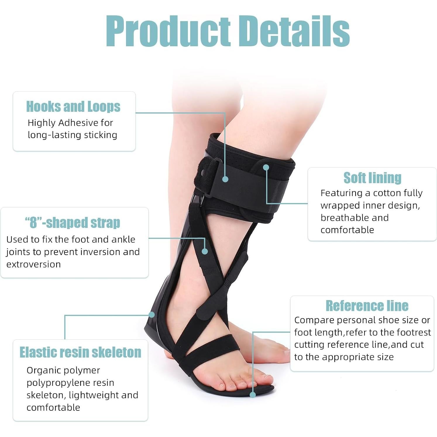 Férula AFO Médica Tairibousy para Caída del Pie - Pequeño Izquierdo