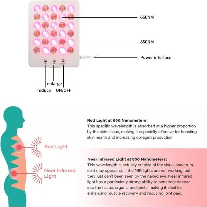Cinturón de Terapia de Luz Roja Tashi 30 LEDs 660nm 850nm