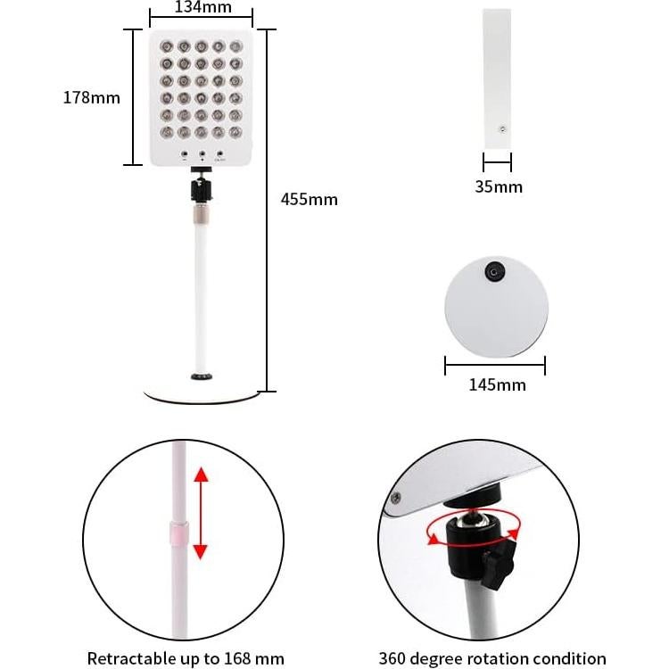 Cinturón de Terapia de Luz Roja Tashi 30 LEDs 660nm 850nm