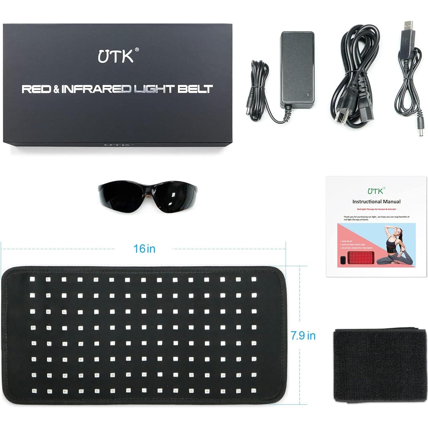 Almohadilla Terapia Luz Roja UTK 38x17 cm Alivio Dolor