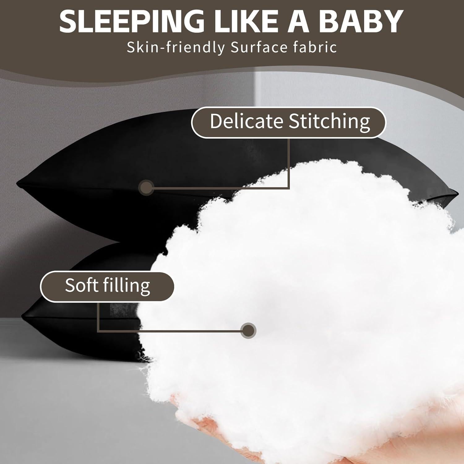 Almohadas HIMOON Estándar 4 Piezas Microfibra Refrigerantes