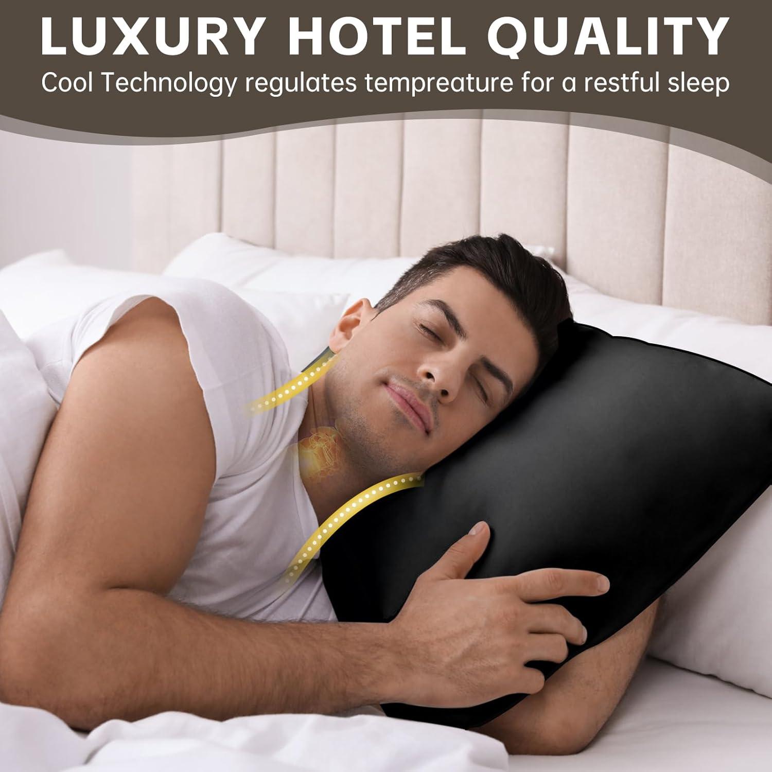 Almohadas HIMOON Estándar 4 Piezas Microfibra Refrigerantes