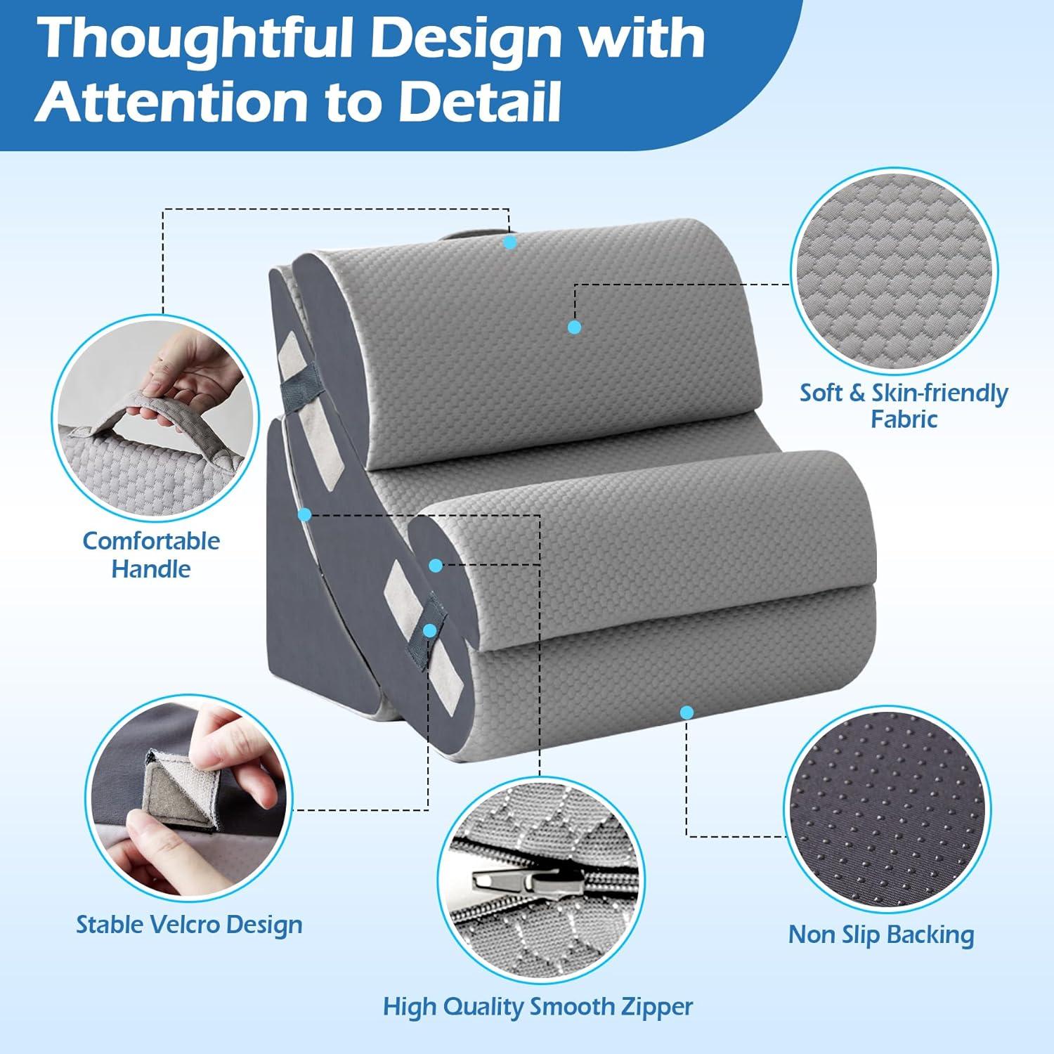 Juego de 6 Almohadas Ortopédicas Ahpmeoa en Cuña para Alivio