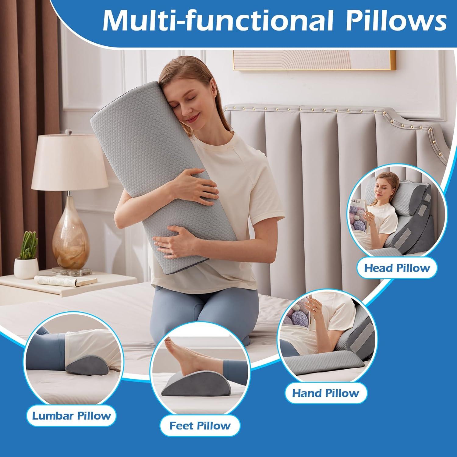 Juego de 6 Almohadas Ortopédicas Ahpmeoa en Cuña para Alivio