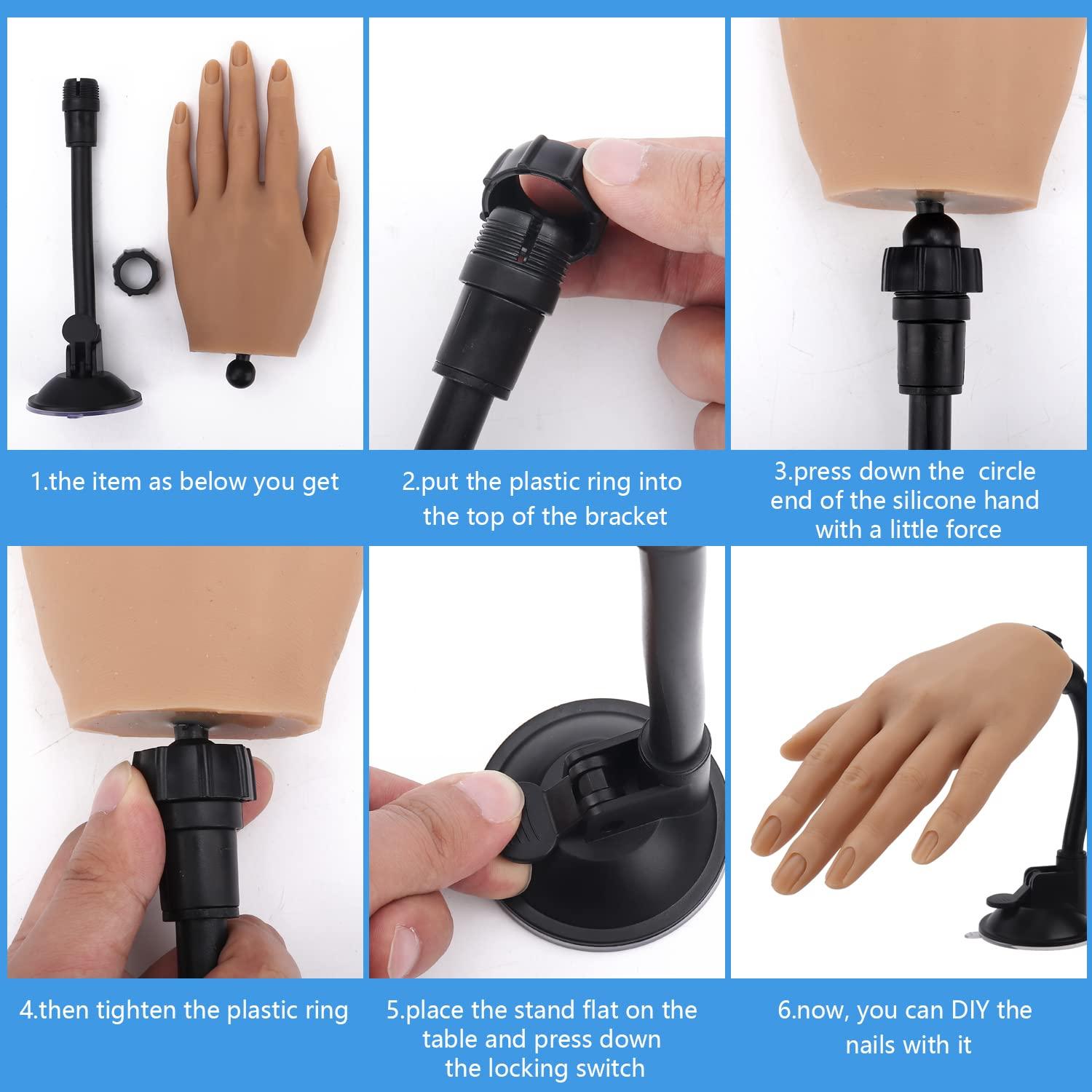 Mano de Práctica de Silicona LIONVISON para Uñas Acrílicas