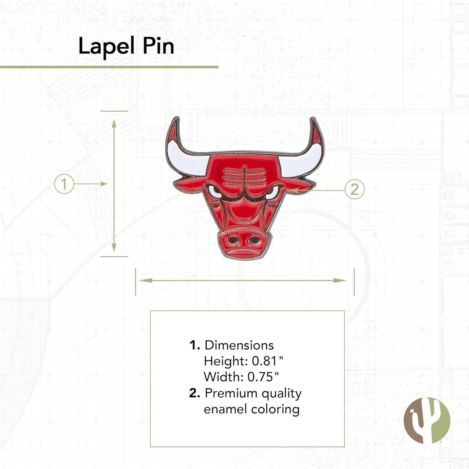 Pin de Solapa Cactus del Desierto NBA Chicago Bulls Esmalte