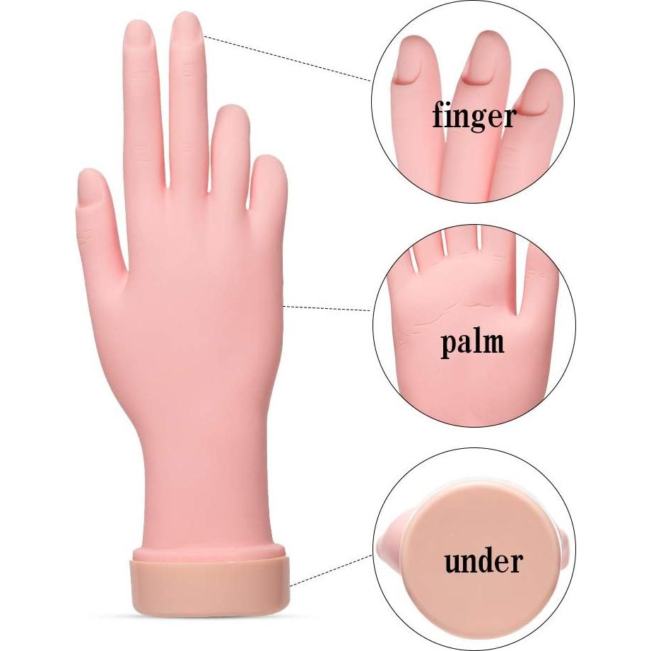 Mano de Práctica de Uñas AORAEM Flexible 22.8cm