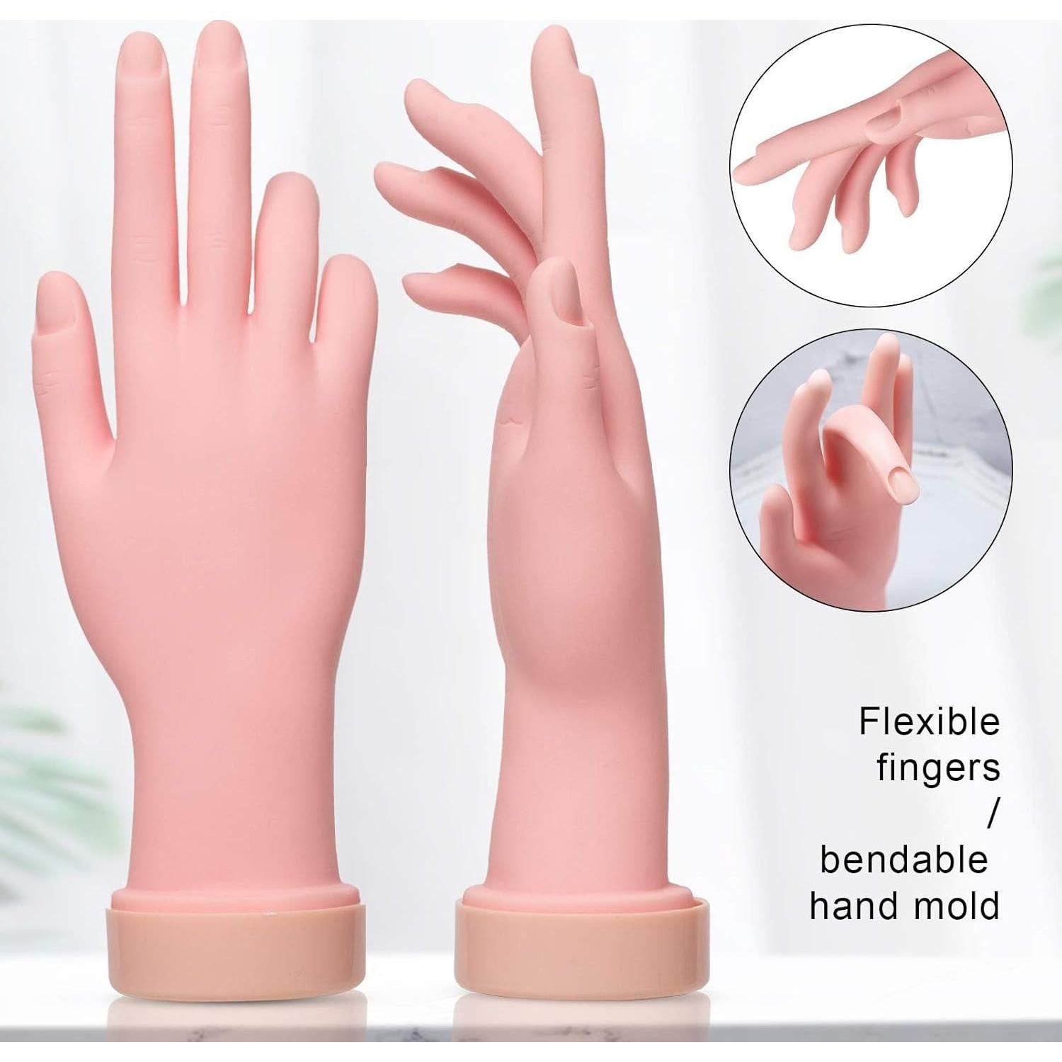 Mano de Práctica de Uñas AORAEM Flexible 22.8cm