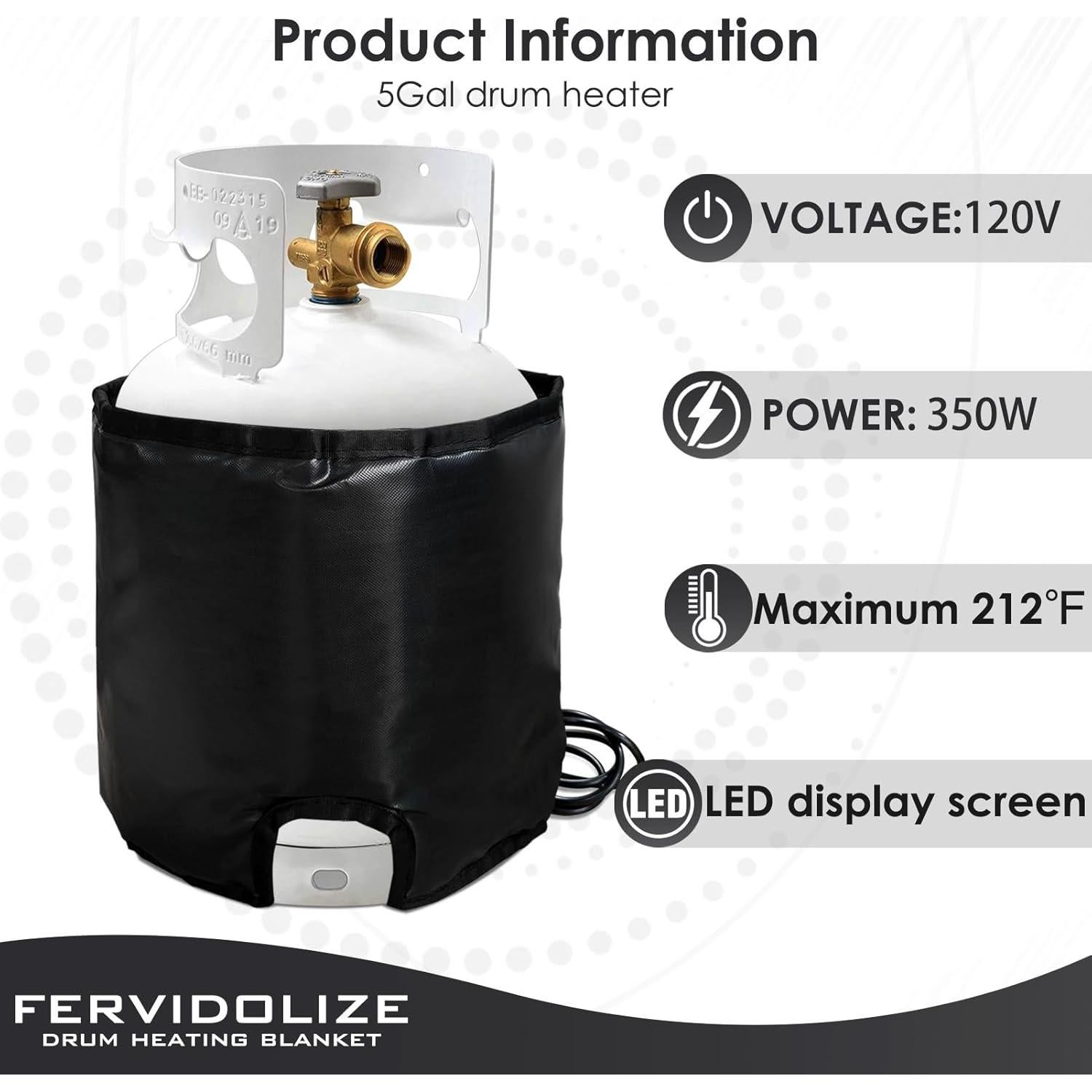 Calentador de Tambor Aislado JIUZAN 350W 120V 5 Galones