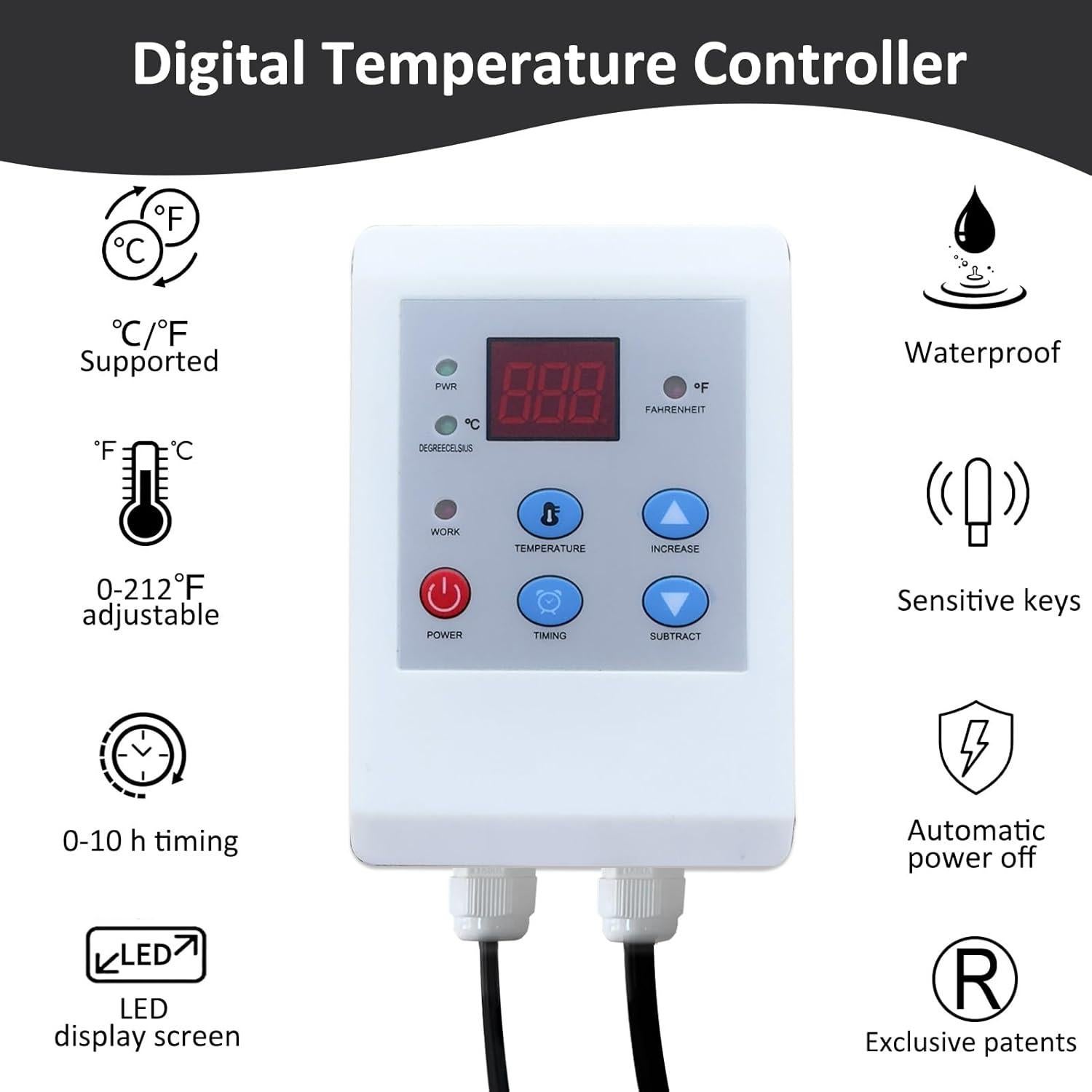 Calentador de Tambor Aislado JIUZAN 350W 120V 5 Galones