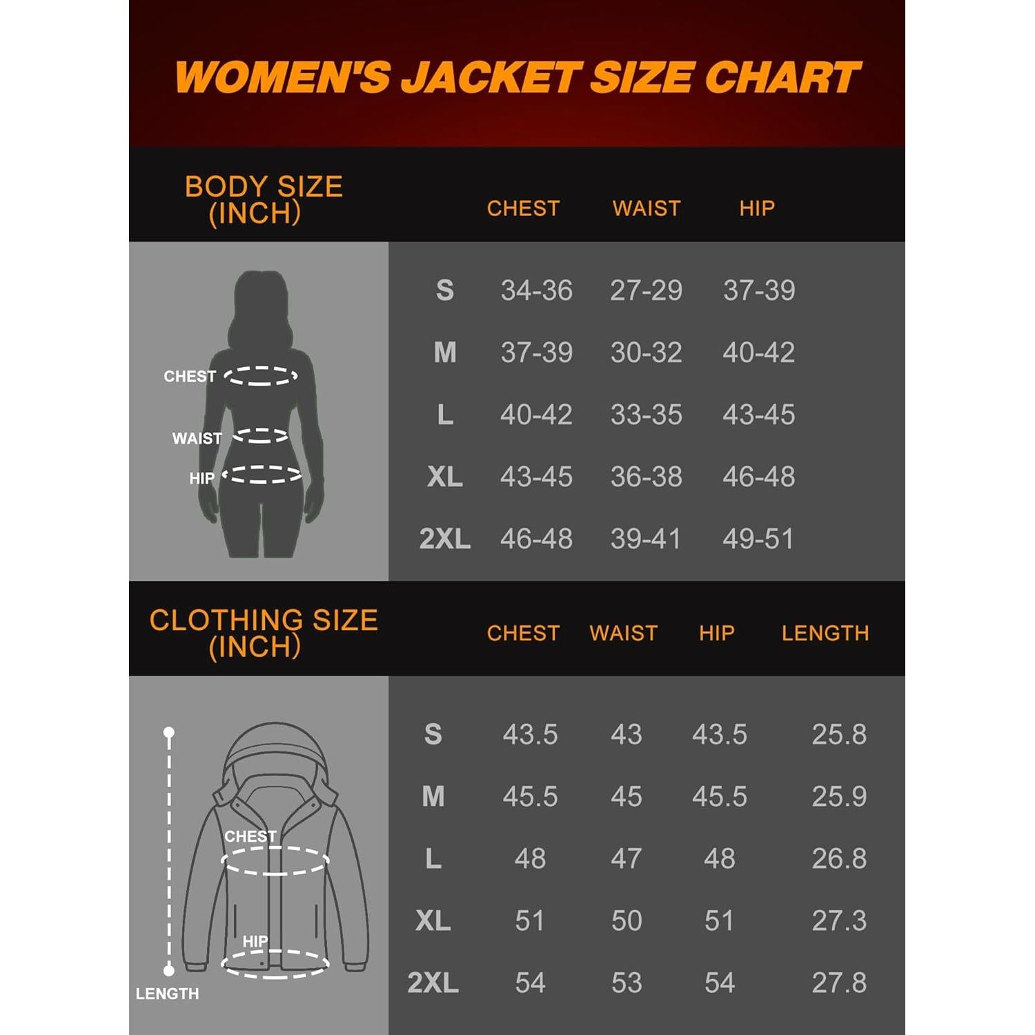 Chaqueta Calentada HOTHUGZ para Mujeres 12V 10000mAh Negra