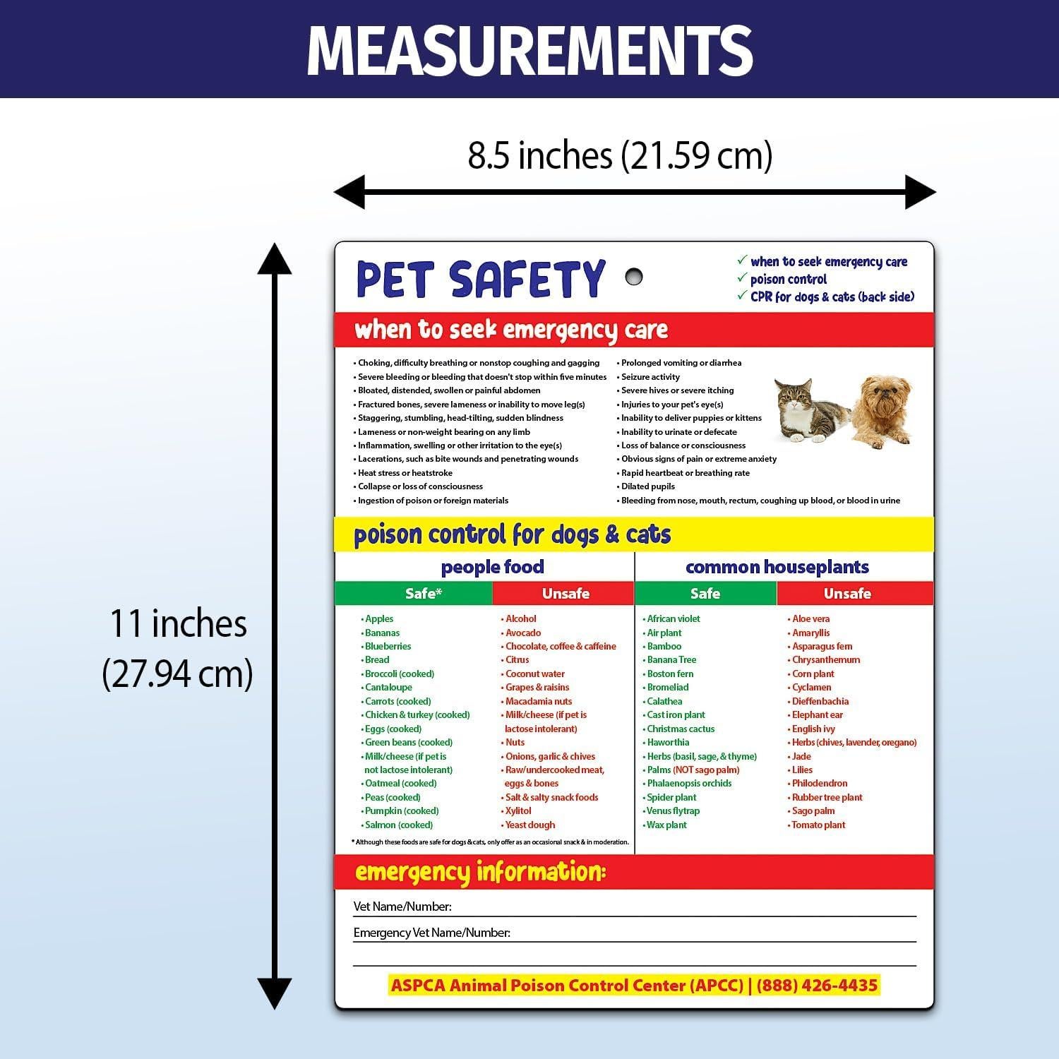 Imán de Nevera de Seguridad para Mascotas - RCP y Veneno