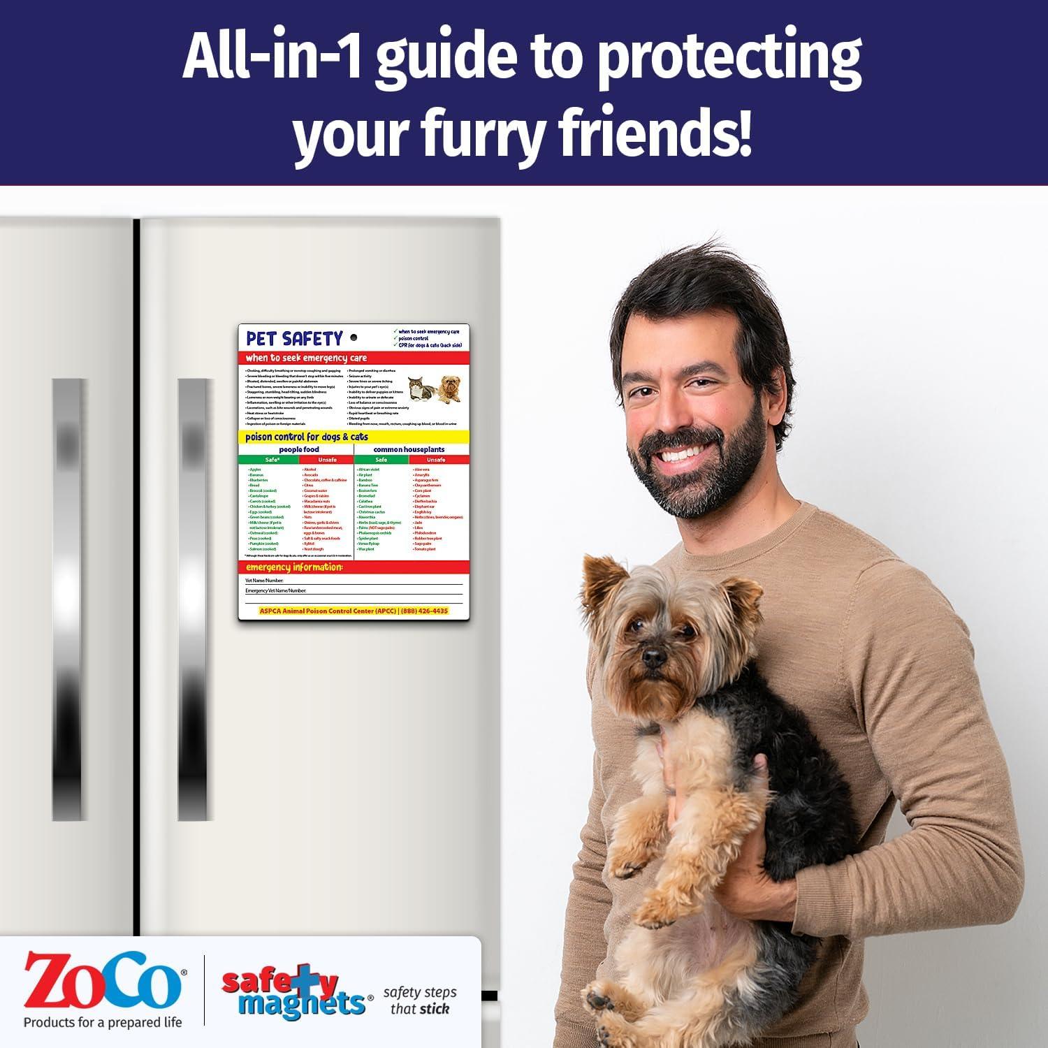 Imán de Nevera de Seguridad para Mascotas - RCP y Veneno