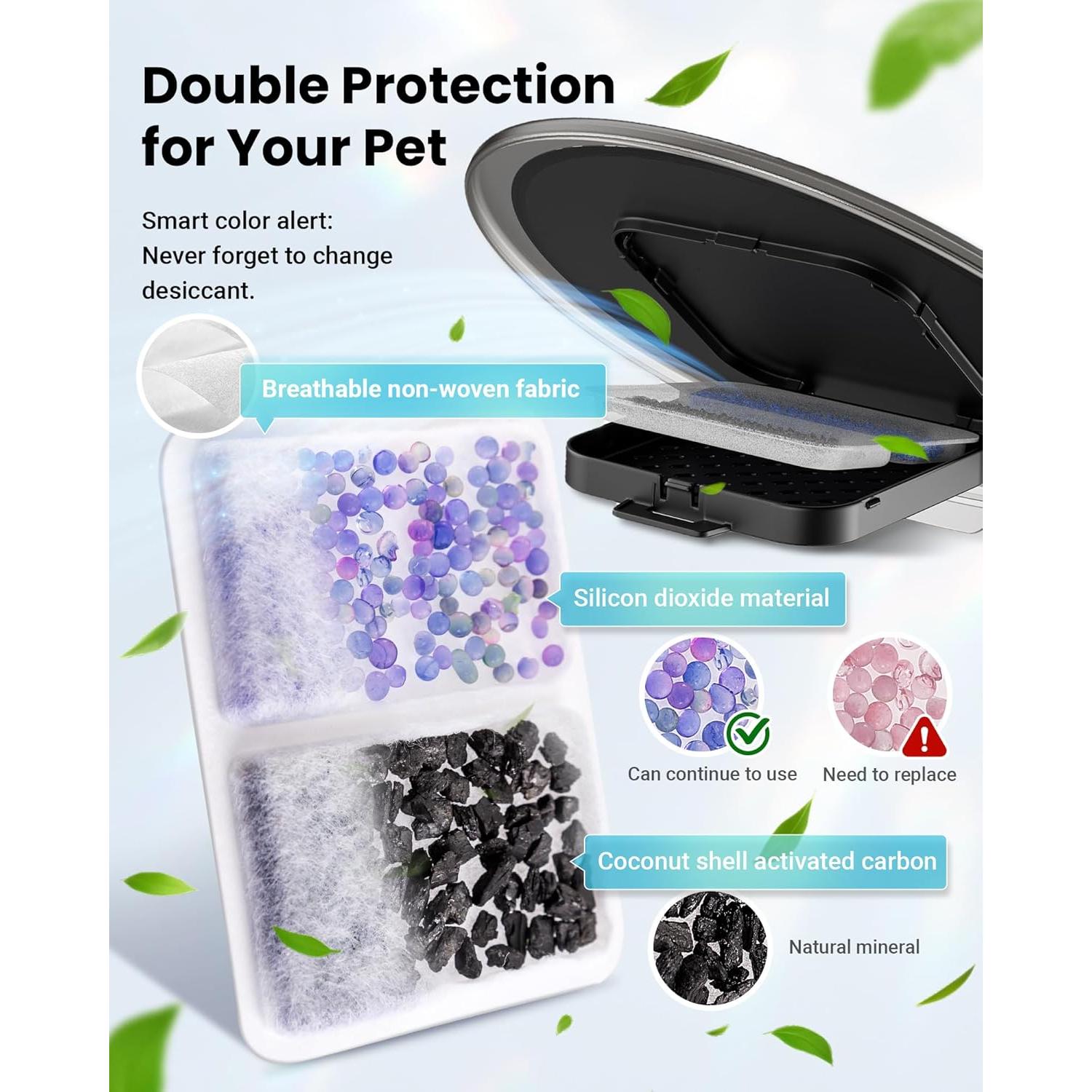 Comedero Automático para Gatos Vacqueen 6L WiFi Antitaponamiento