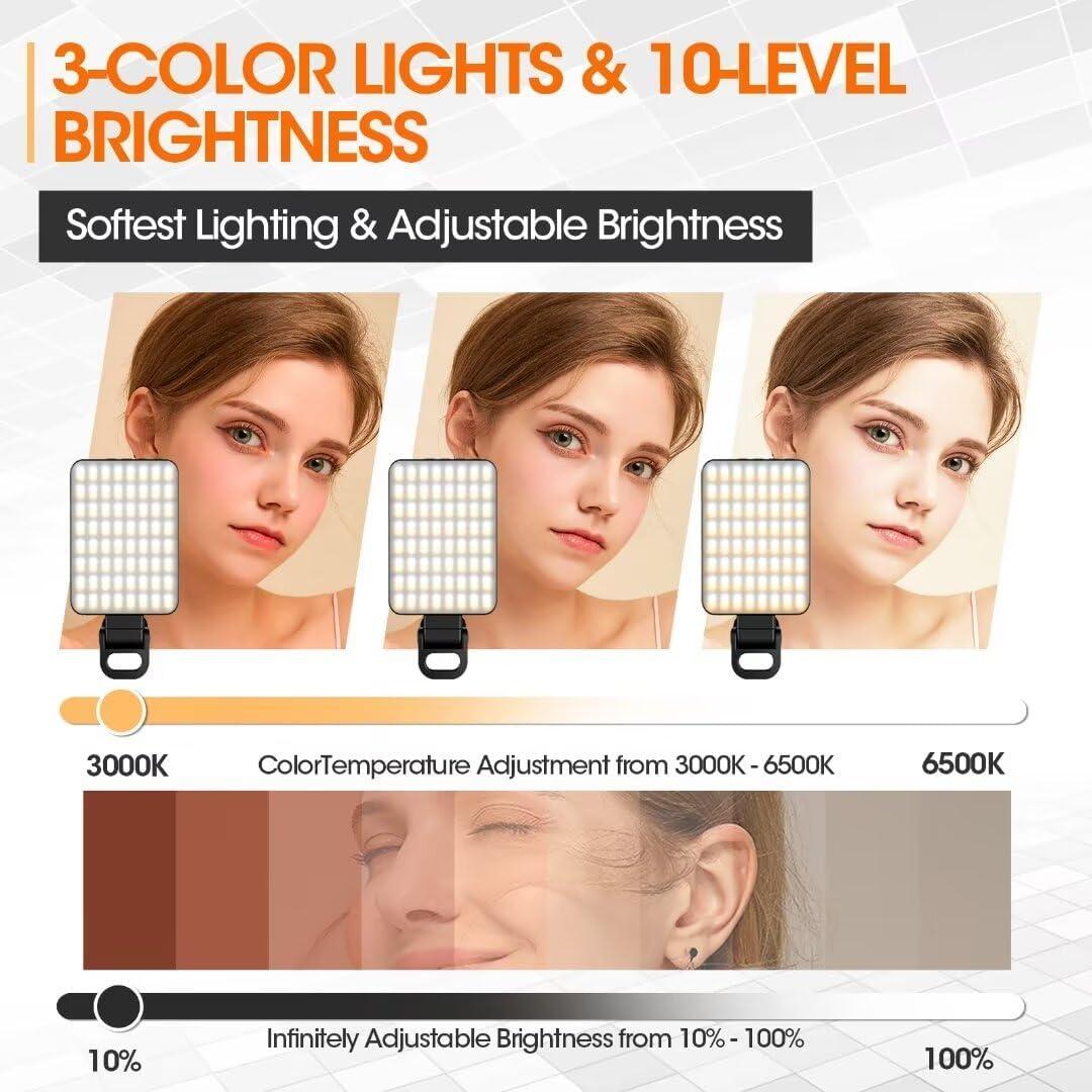 Luz de Selfie Magnética JINGCOOL, 3 Modos, 2000mAh, Portátil