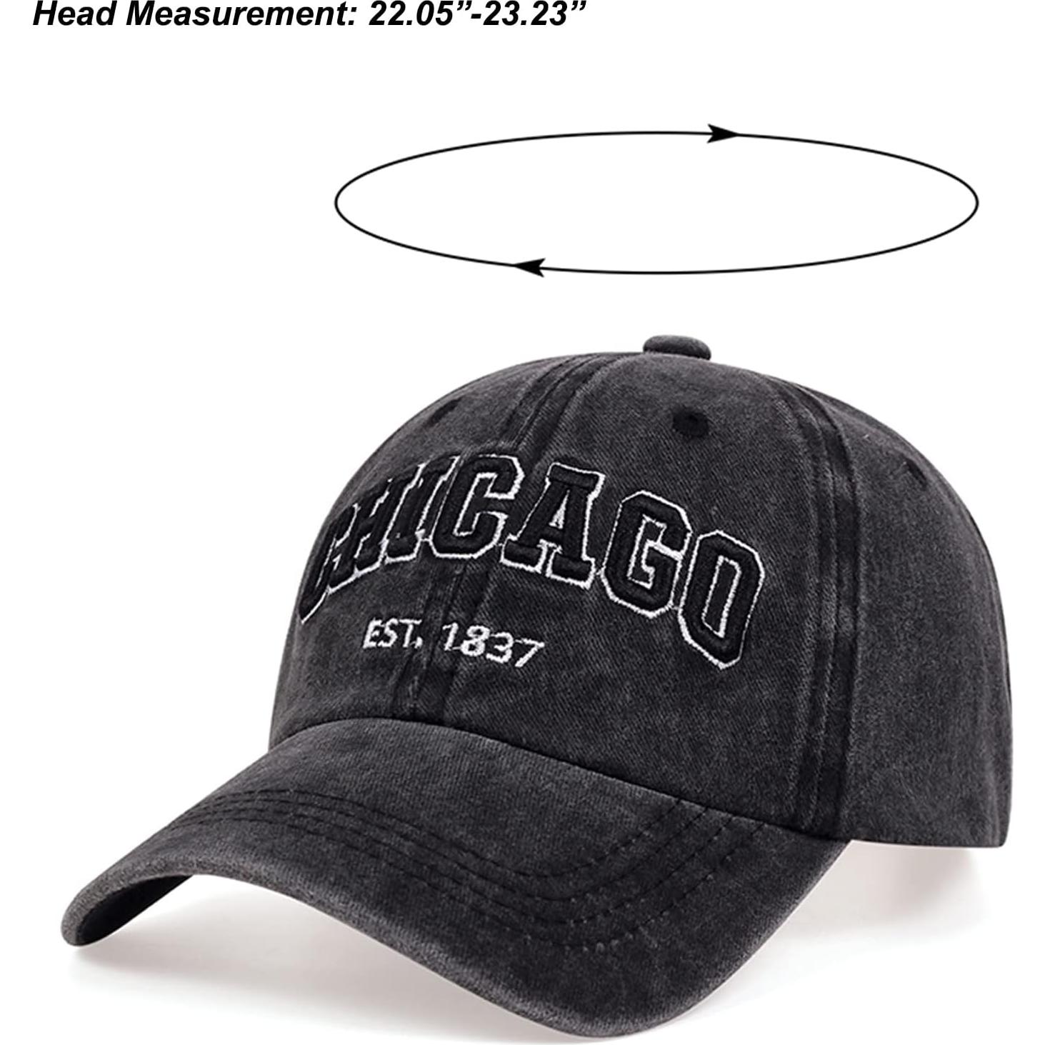 Gorra Vintage Chicago UMiCHOi Unisex Ajustable 3D