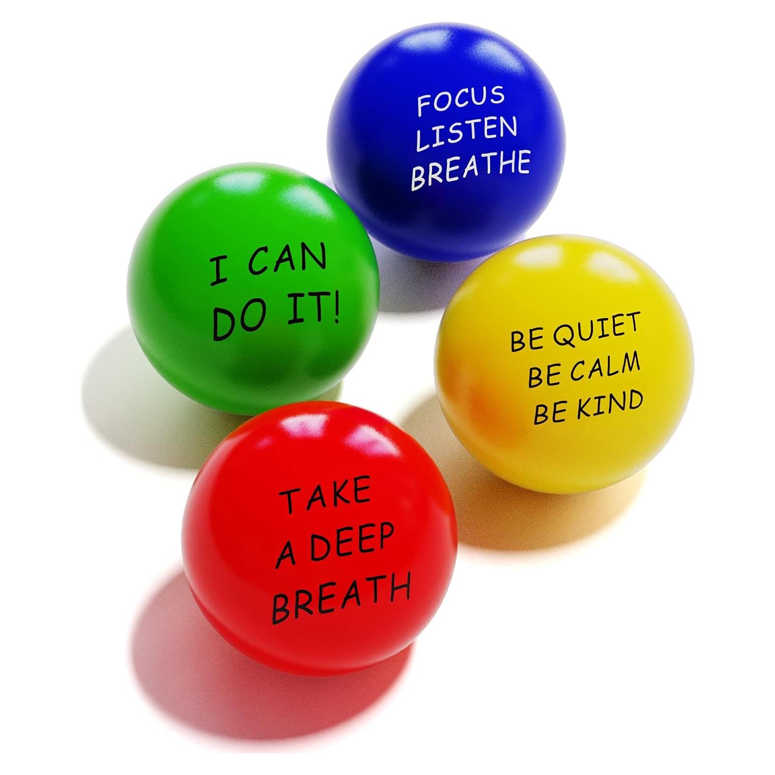 Pelotas Antiestrés Motivacionales ALMAH - 4 Paquete