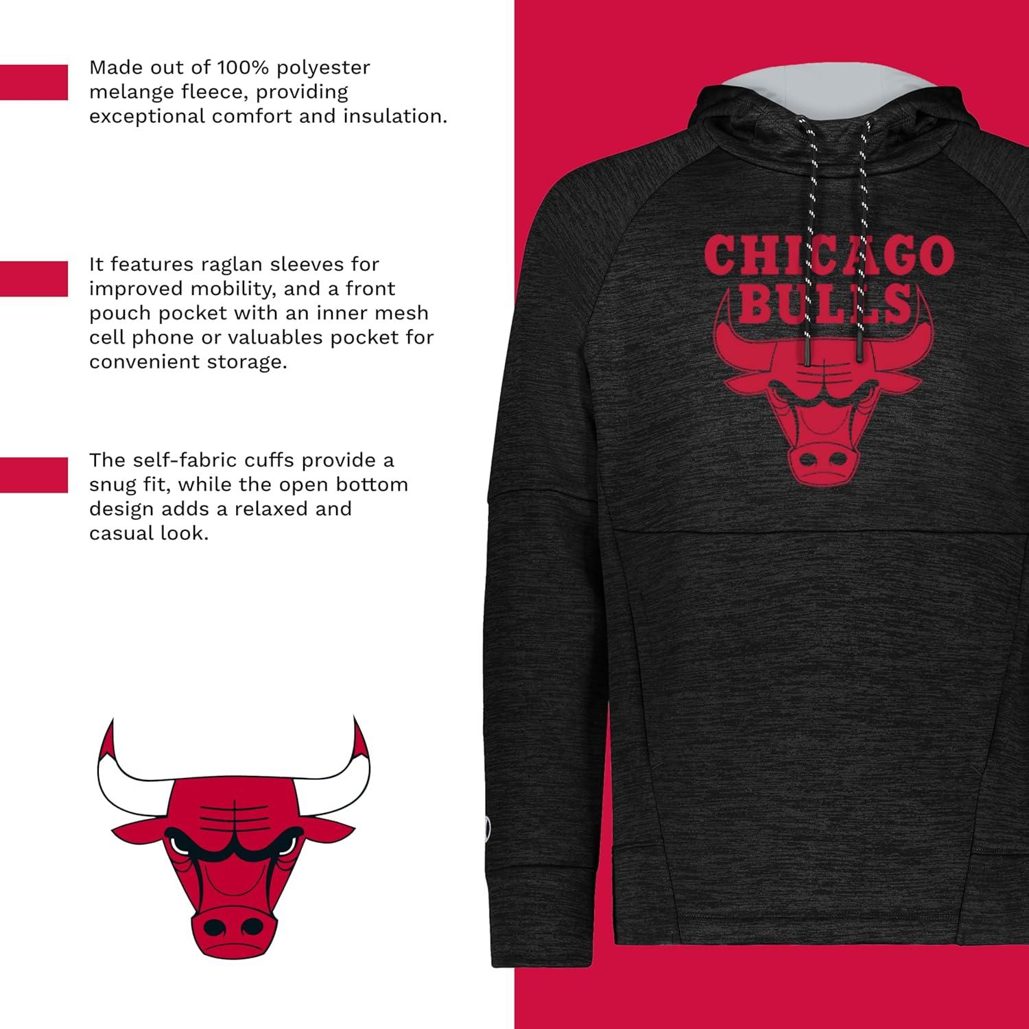 Sudadera Holloway forro polar hombres X-Large Chicago Bulls