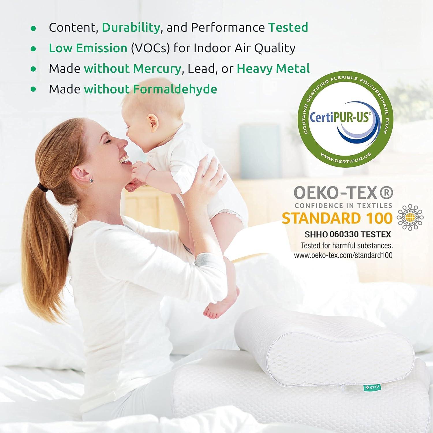 Almohada Cervical UTTU Ajustable Espuma con Memoria 60x35.6cm