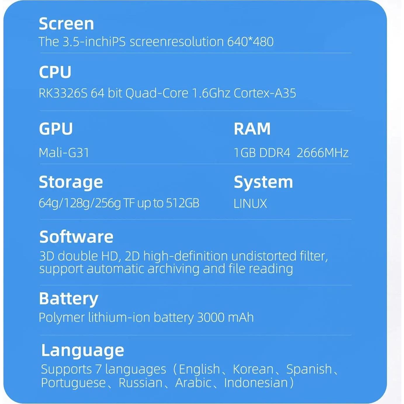 Consola de Juegos Portátil Old Arcade XU10 10000 Juegos 64GB