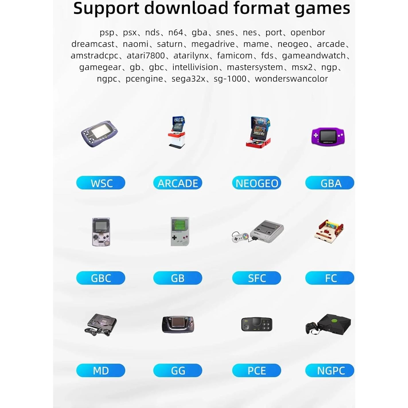 Consola de Juegos Portátil Old Arcade XU10 10000 Juegos 64GB