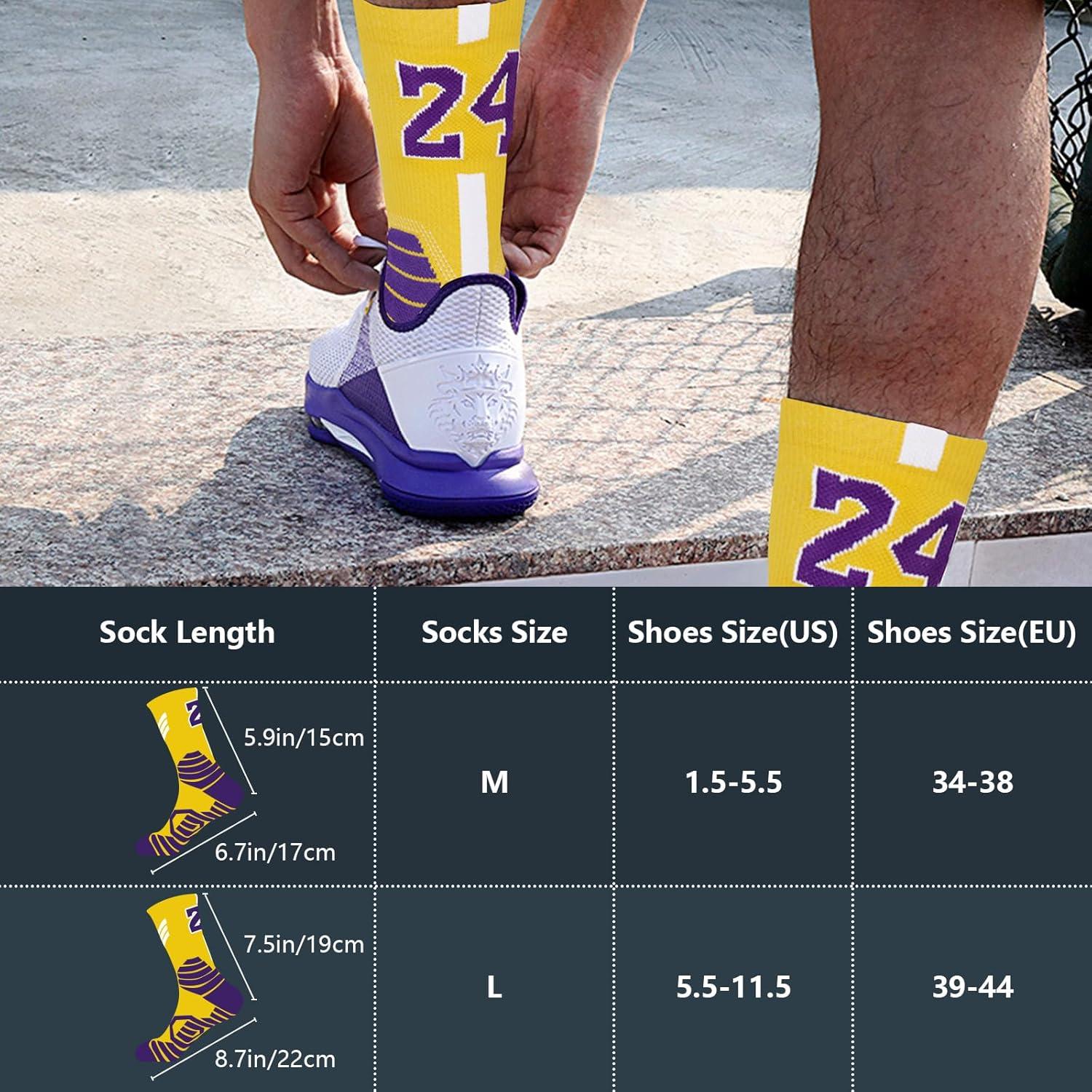 Calcetines de Baloncesto - Compresión para Niños Amarillo/Blanco