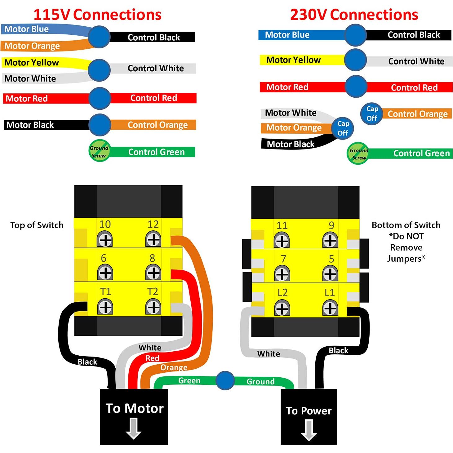Interruptor de Elevación Giovenzana P0202500S-RH 1.5HP 240V