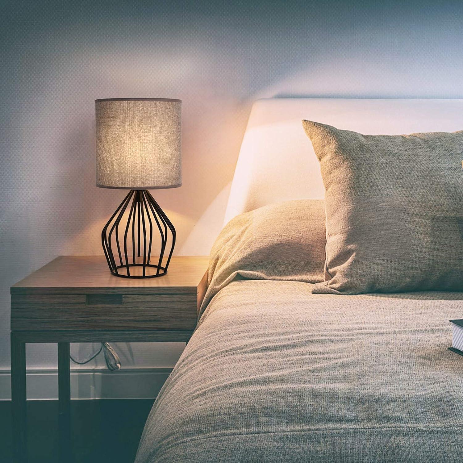 Lámpara de Mesa HAITRAL Gris 37x18 cm Estilo Moderno