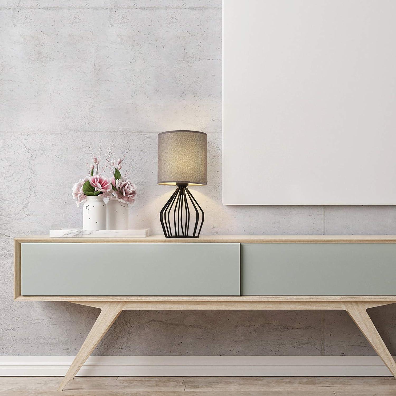 Lámpara de Mesa HAITRAL Gris 37x18 cm Estilo Moderno