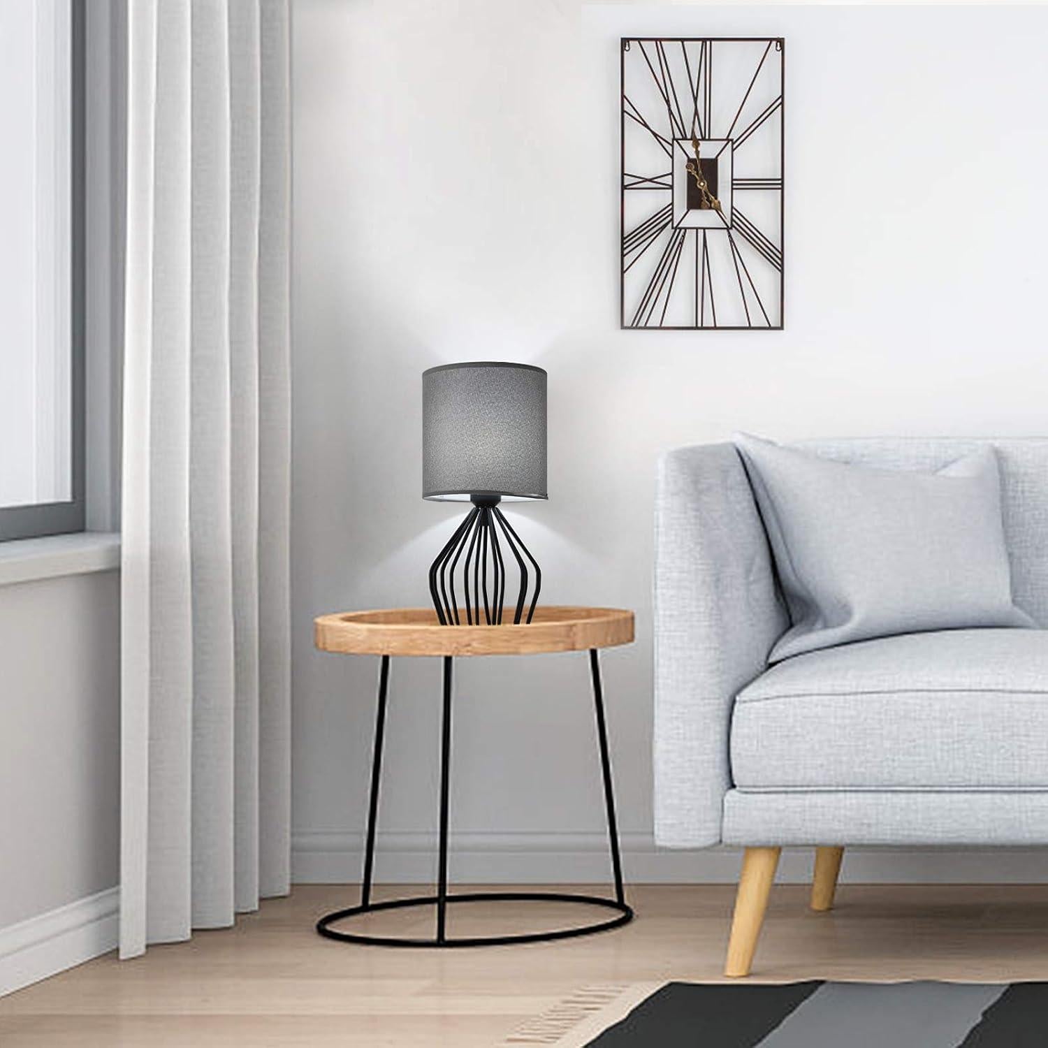 Lámpara de Mesa HAITRAL Gris 37x18 cm Estilo Moderno