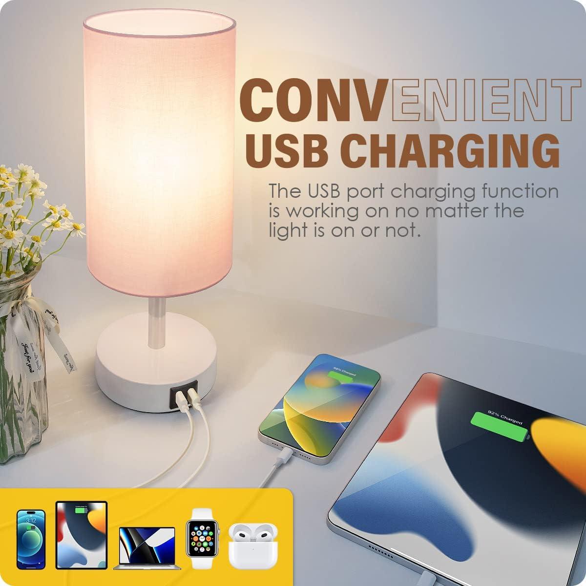 Lámpara de Escritorio Yarra-Decor Rosa con USB y Control Táctil