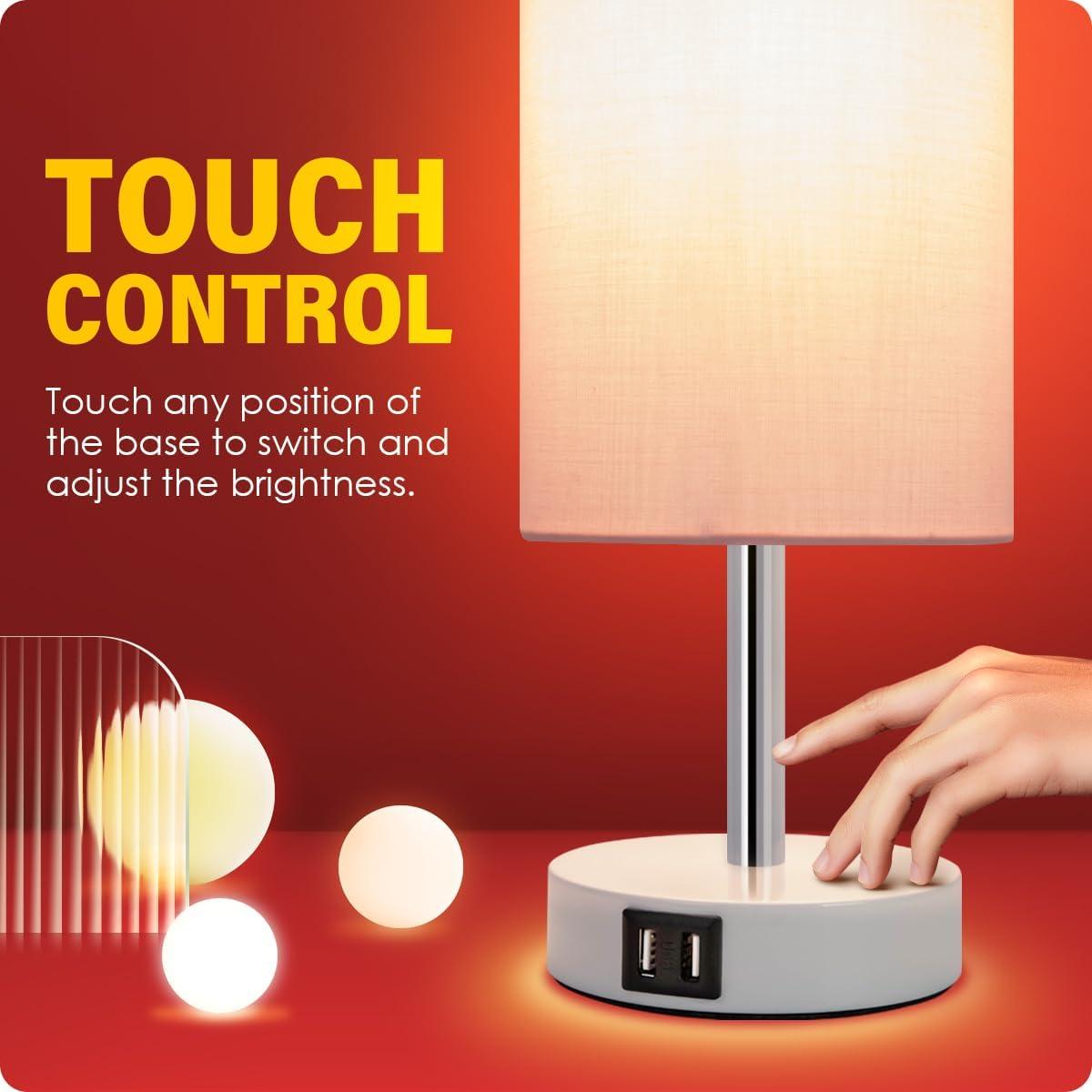 Lámpara de Escritorio Yarra-Decor Rosa con USB y Control Táctil