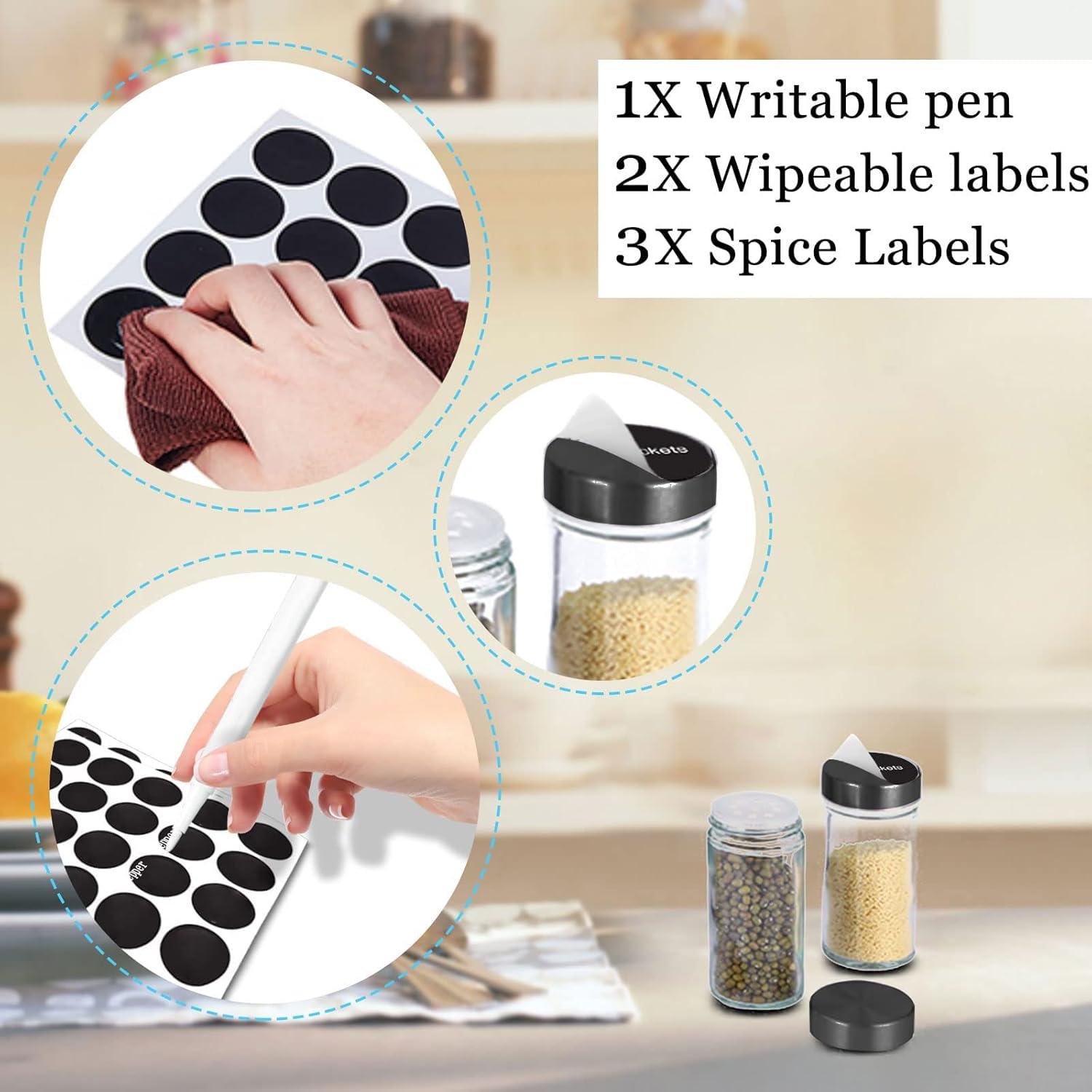 Organizador de Especias Rotatorio KALINCO 20 Tarros Acero Inoxidable