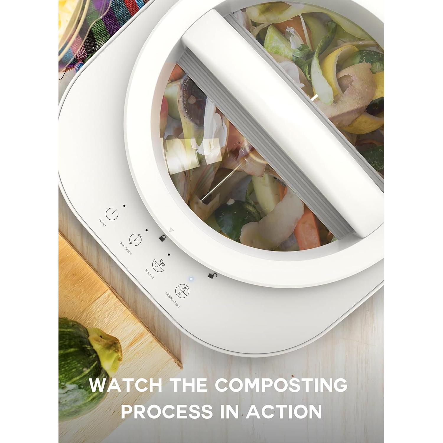 Compostador Eléctrico CompoNova Gaia 4L Sin Olores Blanco